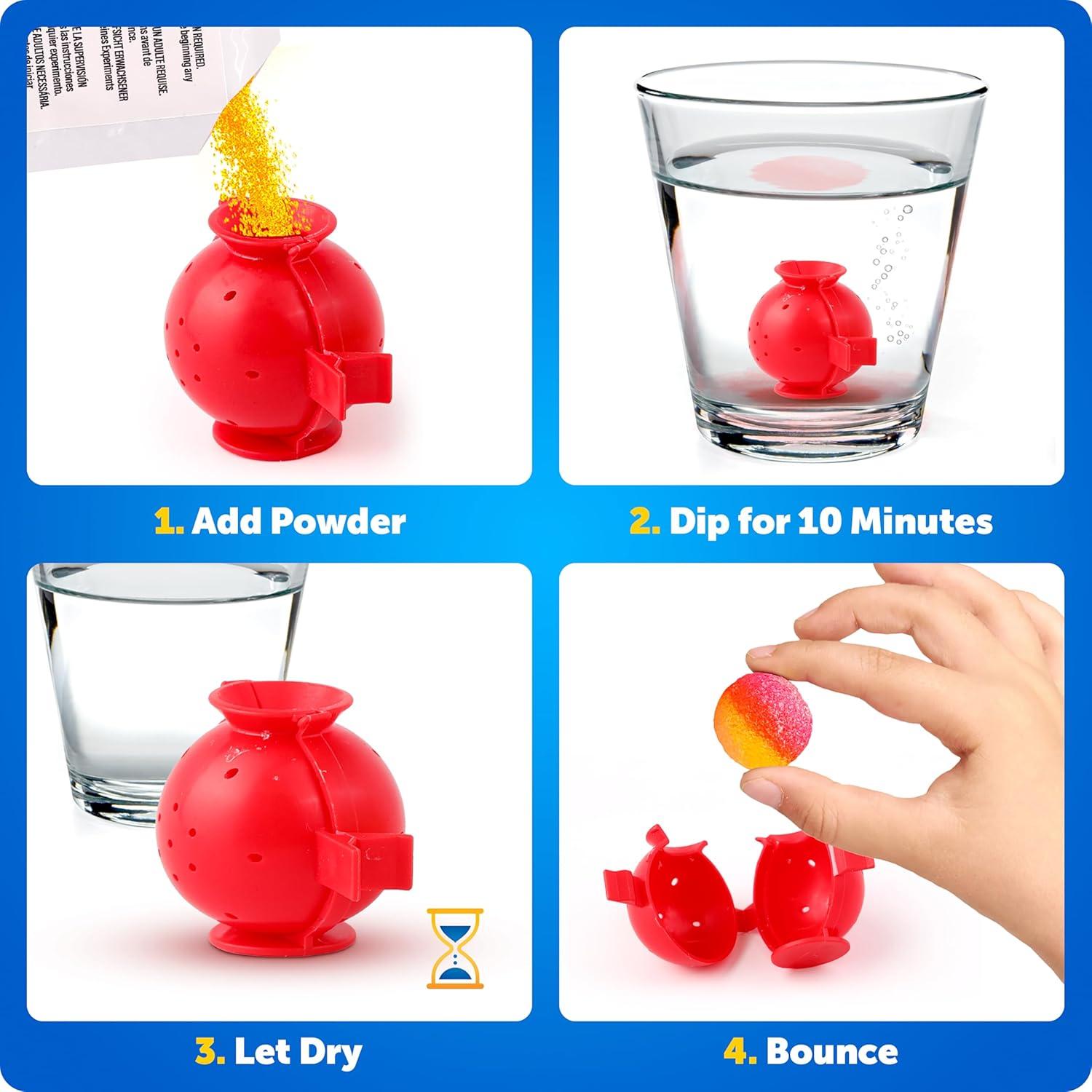 Kit de Ciencia Blue Marble - 45 Pelotas Rebotadoras Brillantes