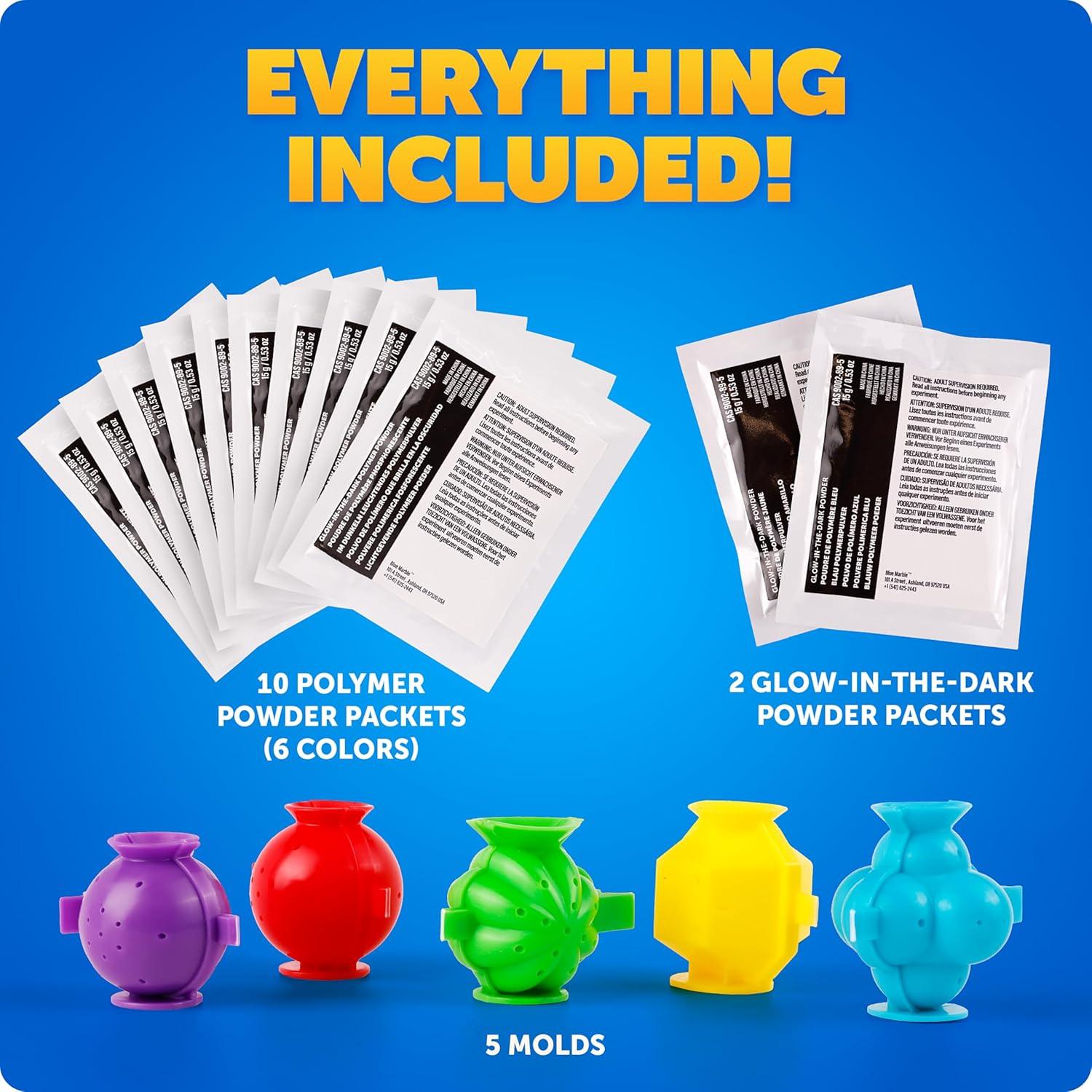 Kit de Ciencia Blue Marble - 45 Pelotas Rebotadoras Brillantes