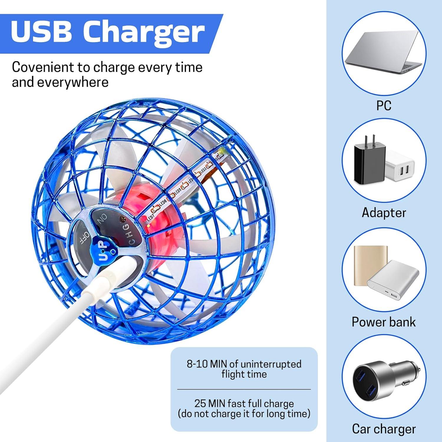 Mini Drone Volador Amplelife 9.5 cm Azul - Juguete Interactivo