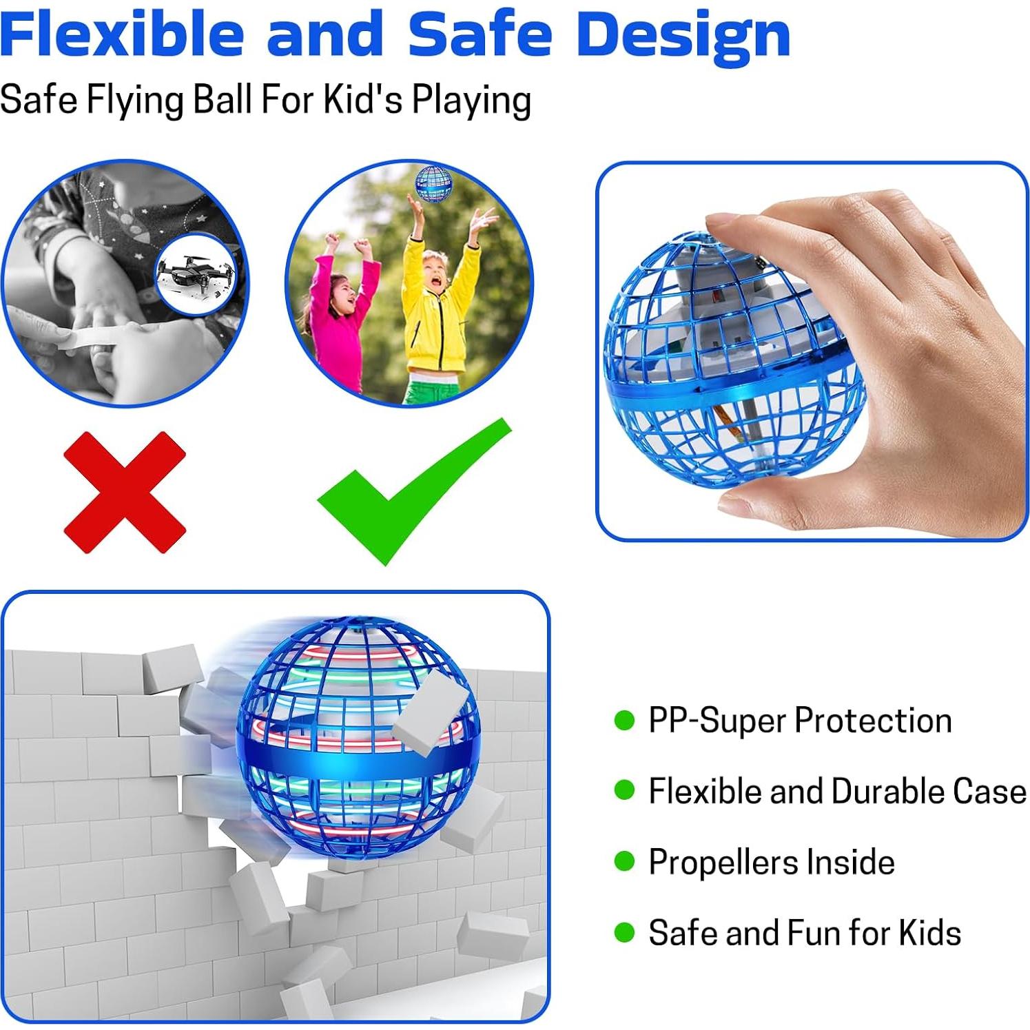 Mini Drone Volador Amplelife 9.5 cm Azul - Juguete Interactivo