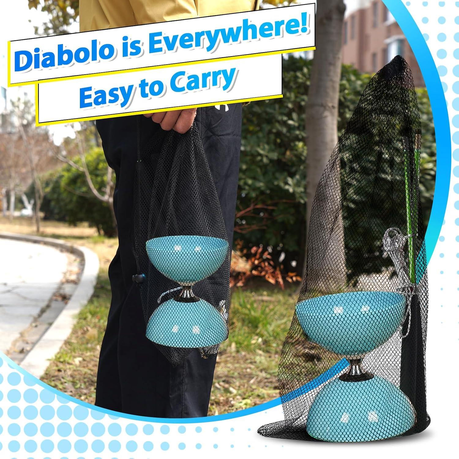 Yoyo Diabolo BODYRHYTHM Azul 12.7 cm con Palos y Cuerdas