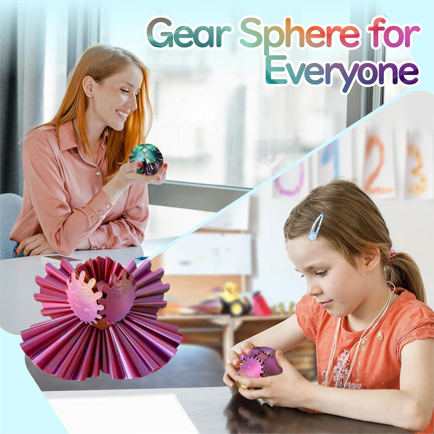 Juguete Antiestrés GearSphere JFJB, Bola de Engranajes 8.13 cm