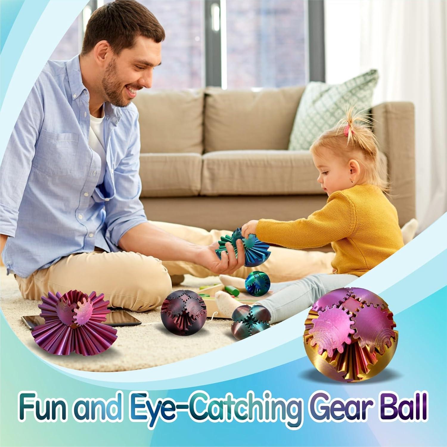 Juguete Antiestrés GearSphere JFJB, Bola de Engranajes 8.13 cm