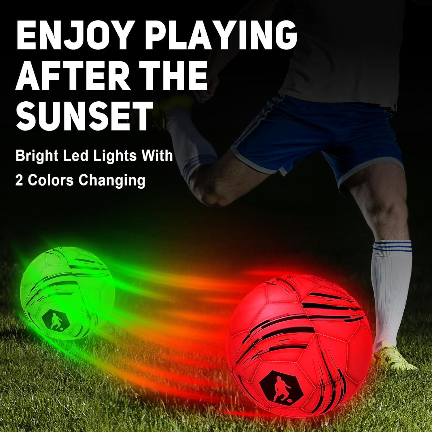 Pelota de Fútbol Iluminada TERRAMUS LED Tamaño 5 para Niños