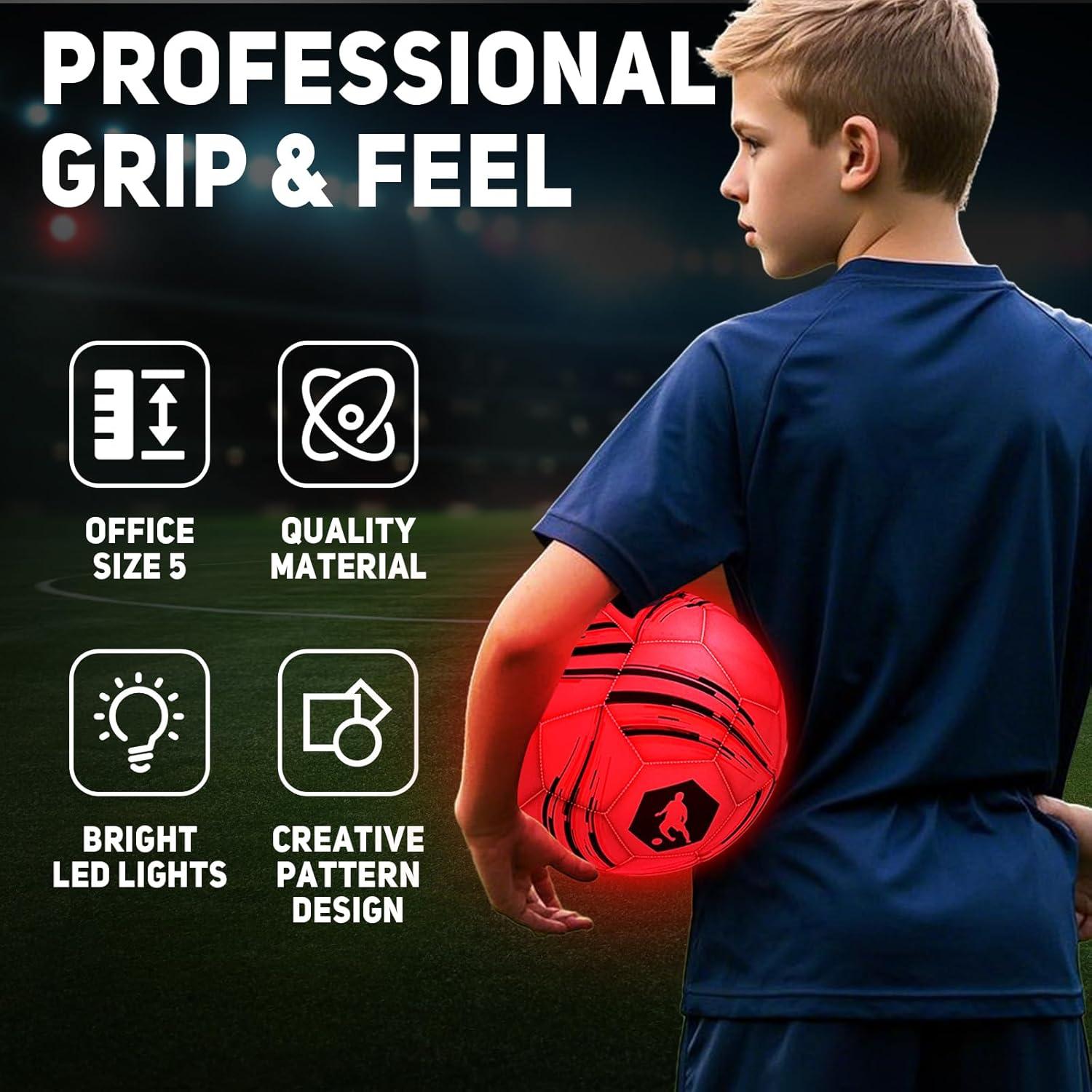 Pelota de Fútbol Iluminada TERRAMUS LED Tamaño 5 para Niños