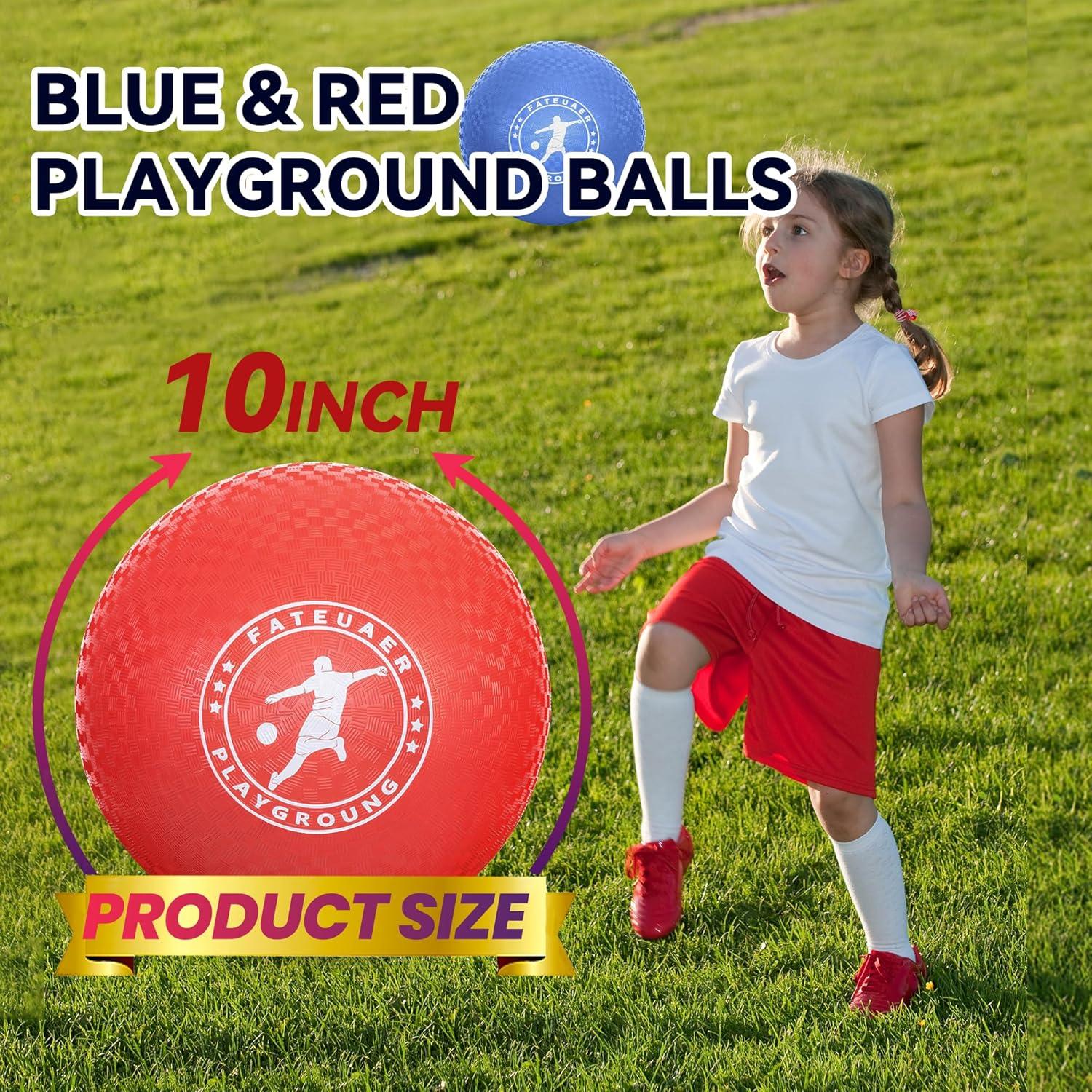 Set de 2 Pelotas de Kickball FATEUAER 25.4 cm Rojo y Azul