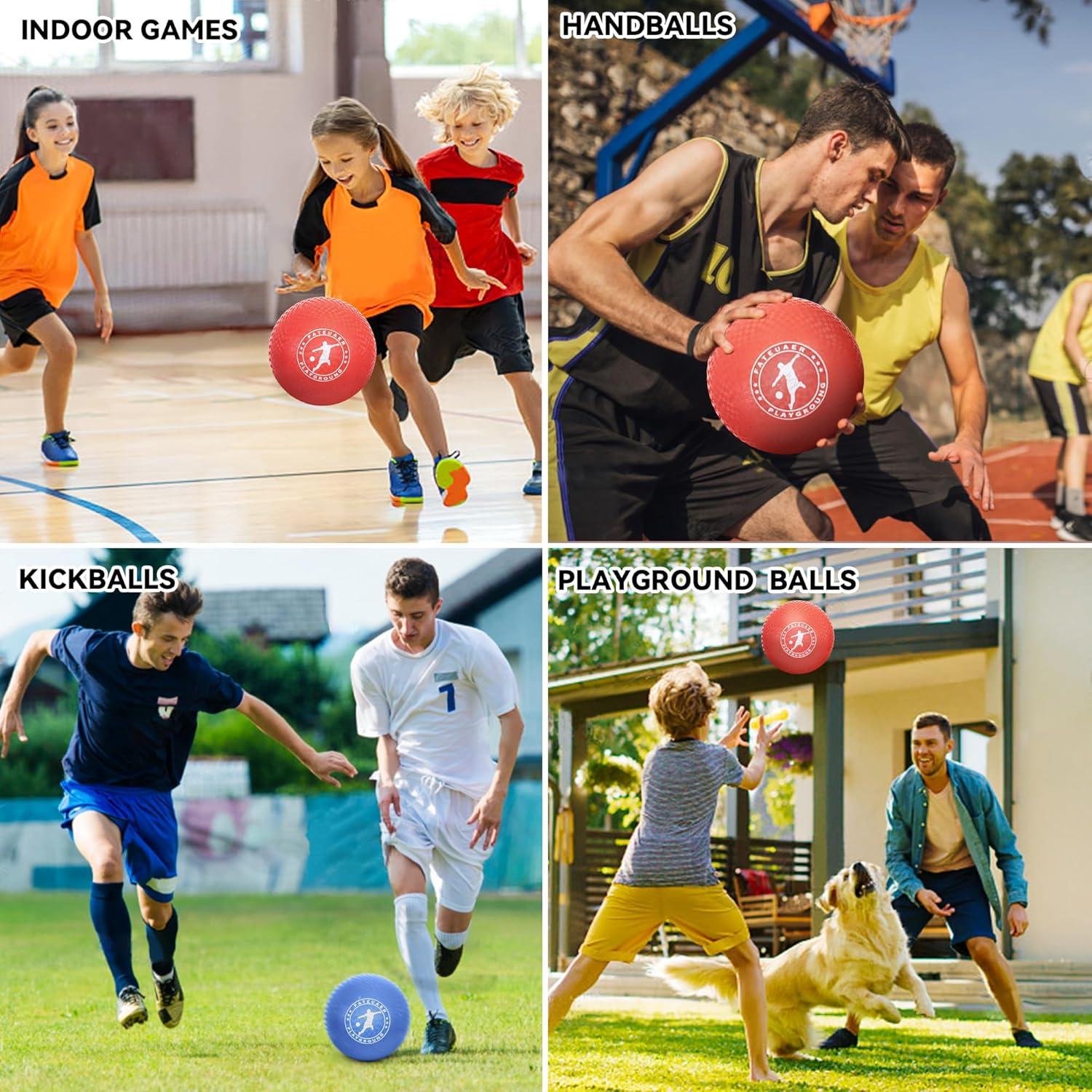 Set de 2 Pelotas de Kickball FATEUAER 25.4 cm Rojo y Azul