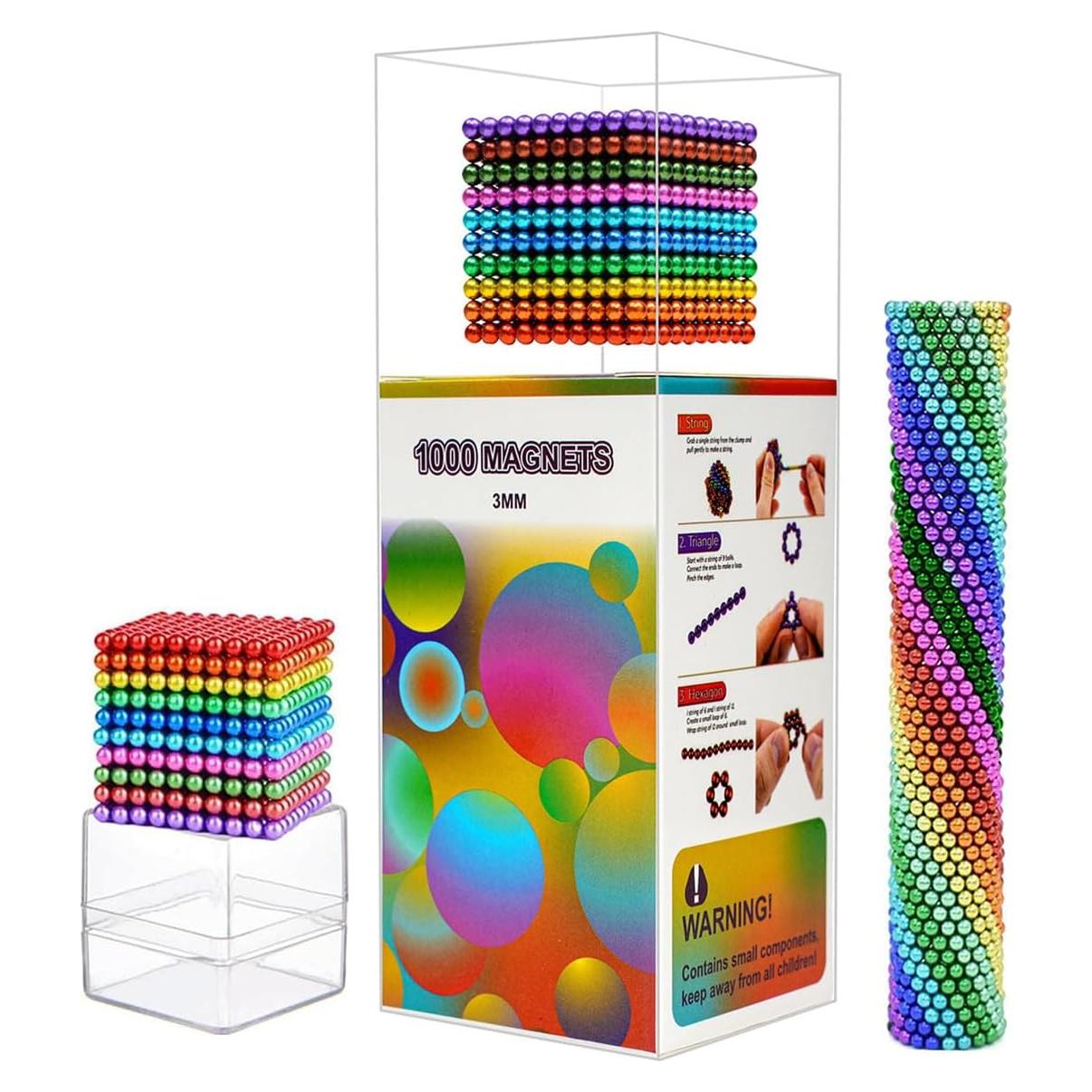 Bolas Magnéticas Genéricas 1000pcs Juguete Antiestrés Multicolor