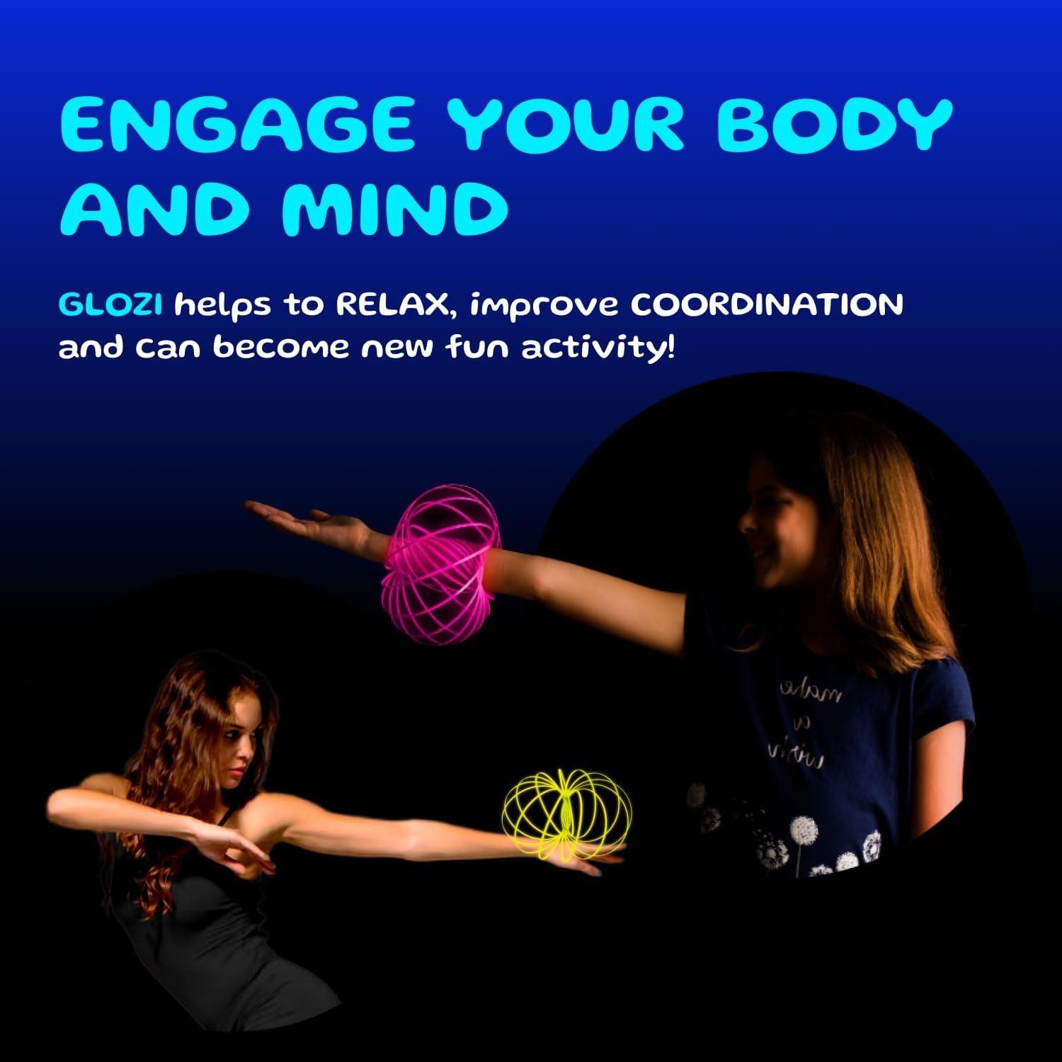 Pulsera Espiral Brillante Mozi Glozi Amarillo 20.9x17.1 cm