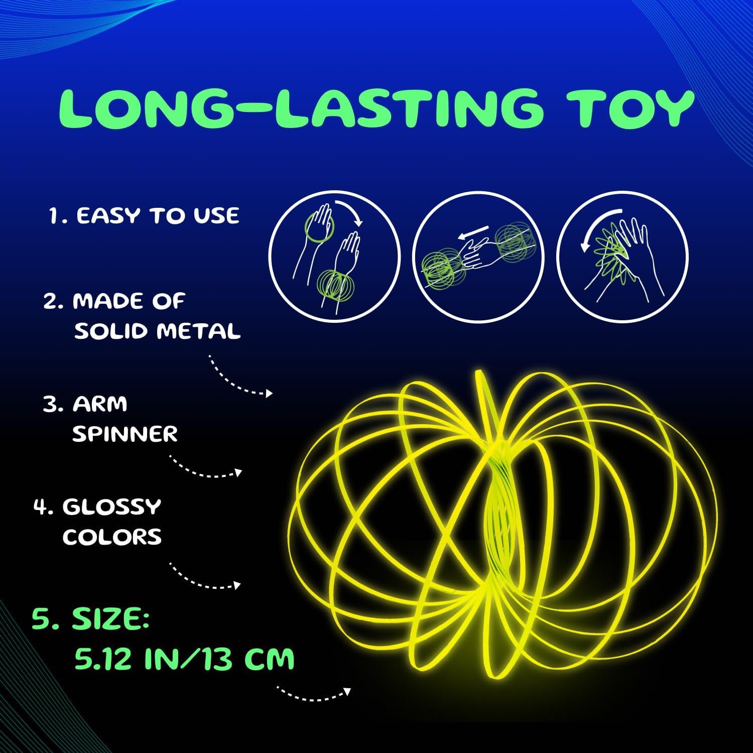 Pulsera Espiral Brillante Mozi Glozi Amarillo 20.9x17.1 cm