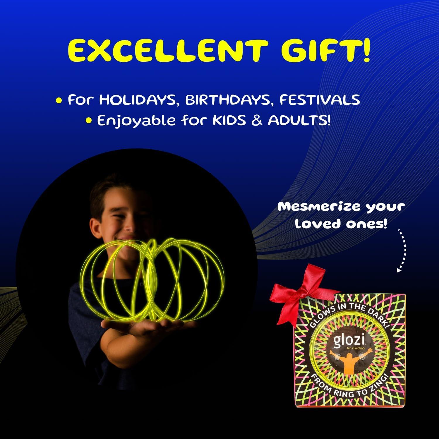 Pulsera Espiral Brillante Mozi Glozi Amarillo 20.9x17.1 cm