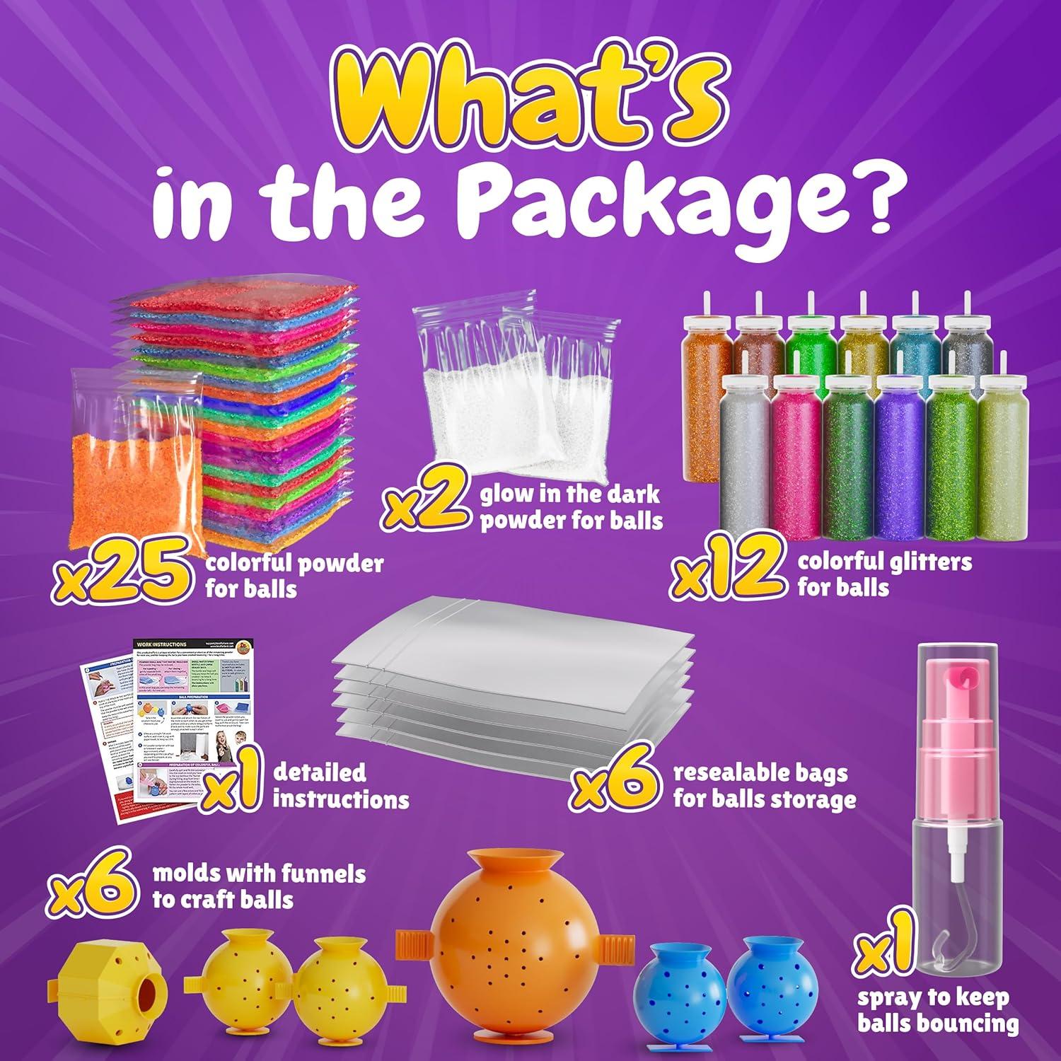 Kit de Pelotas Rebotadoras BFB - DIY Brillantes para Niños