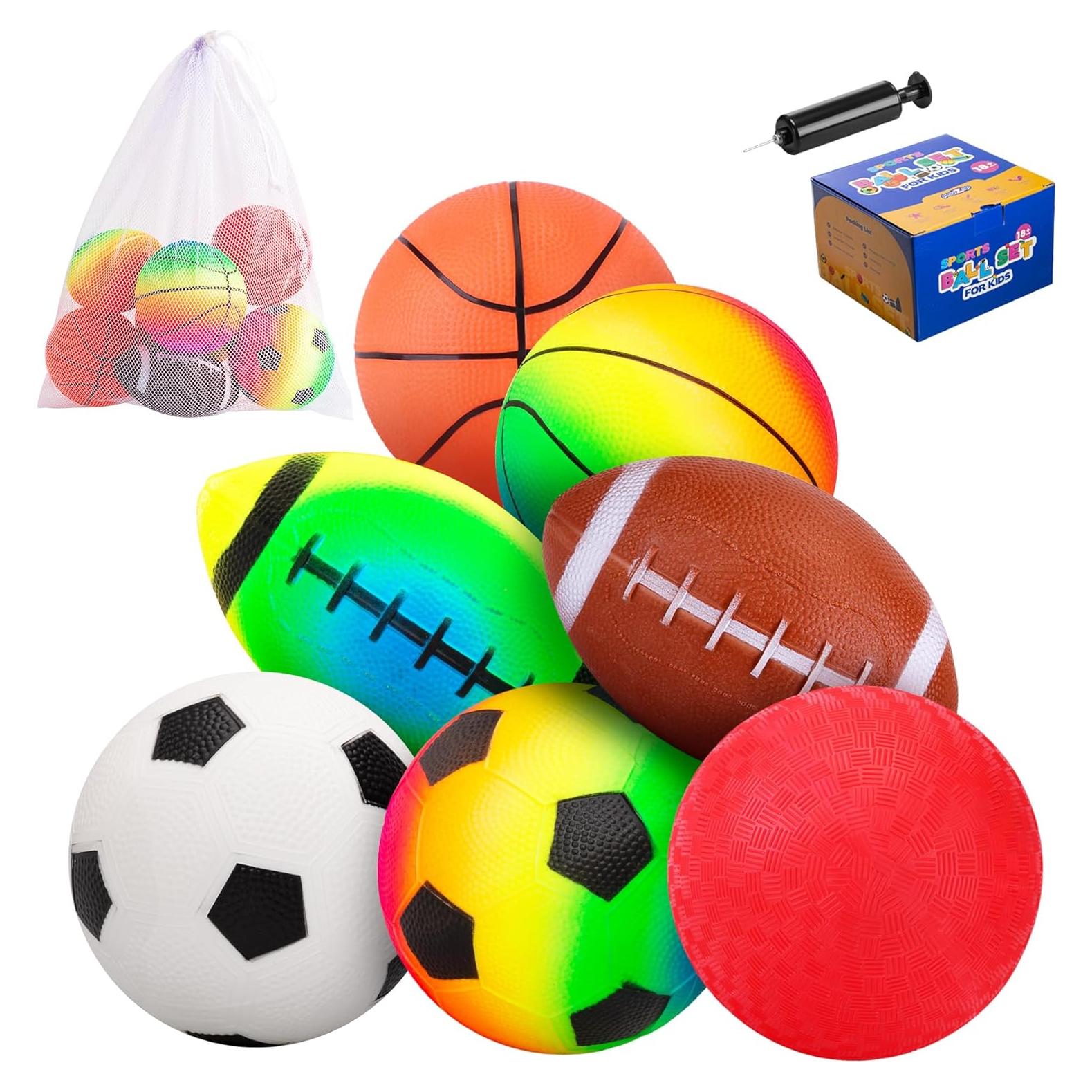 Juego de Pelotas Suaves PlayZap 7 Piezas para Niños 1-6 Años