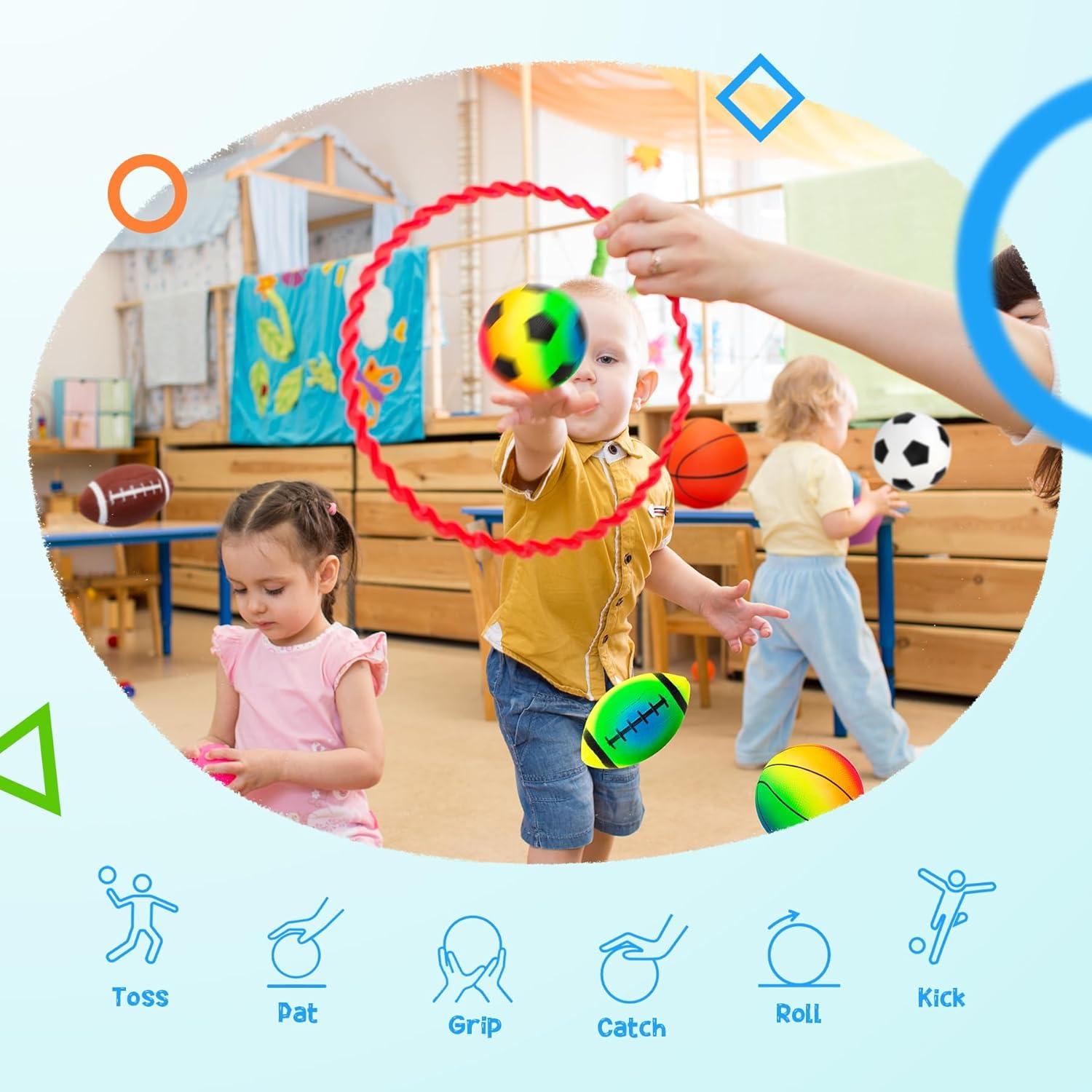 Juego de Pelotas Suaves PlayZap 7 Piezas para Niños 1-6 Años