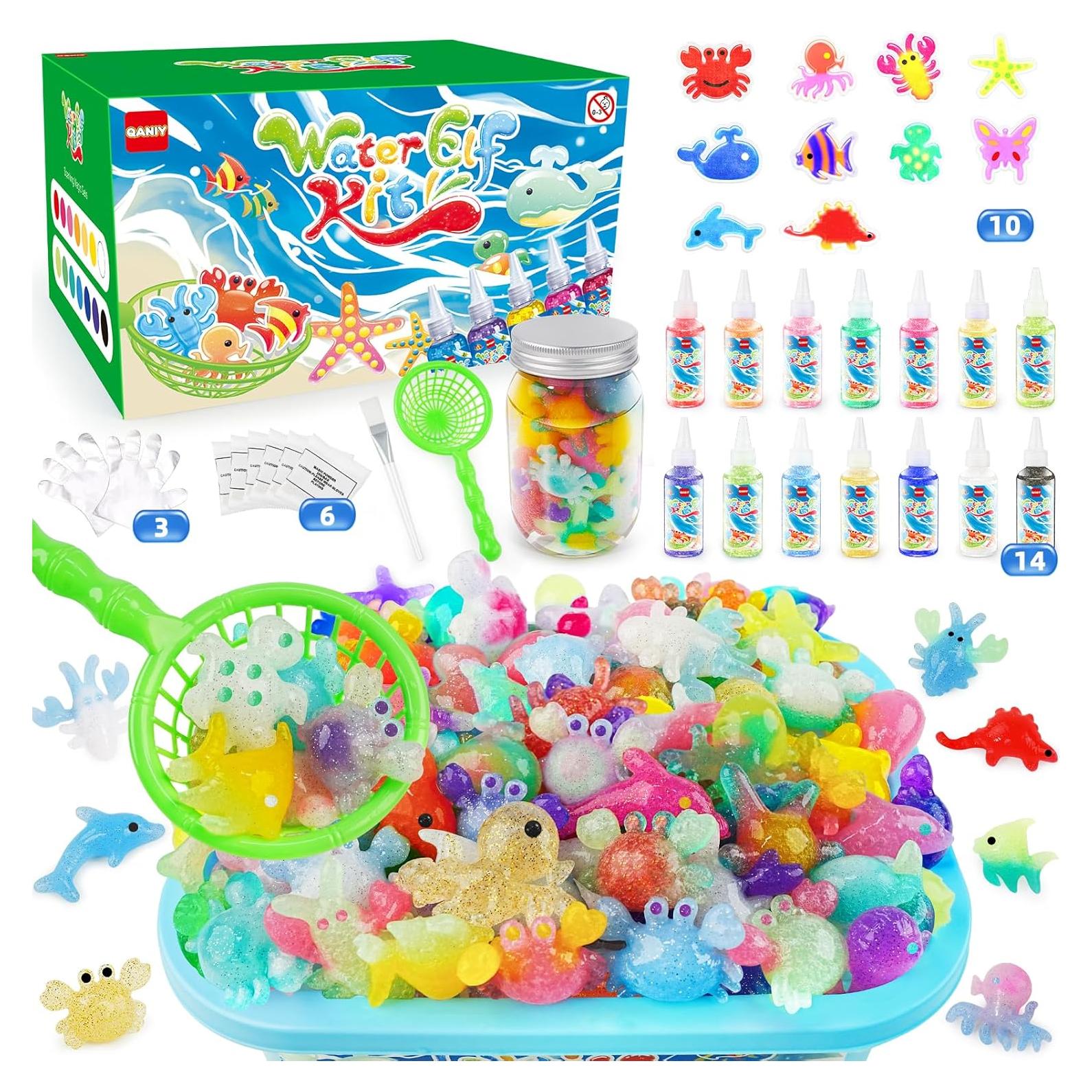 Kit de Juguete Elfo de Agua Mágico QANIY con 14 Geles y 10 Moldes