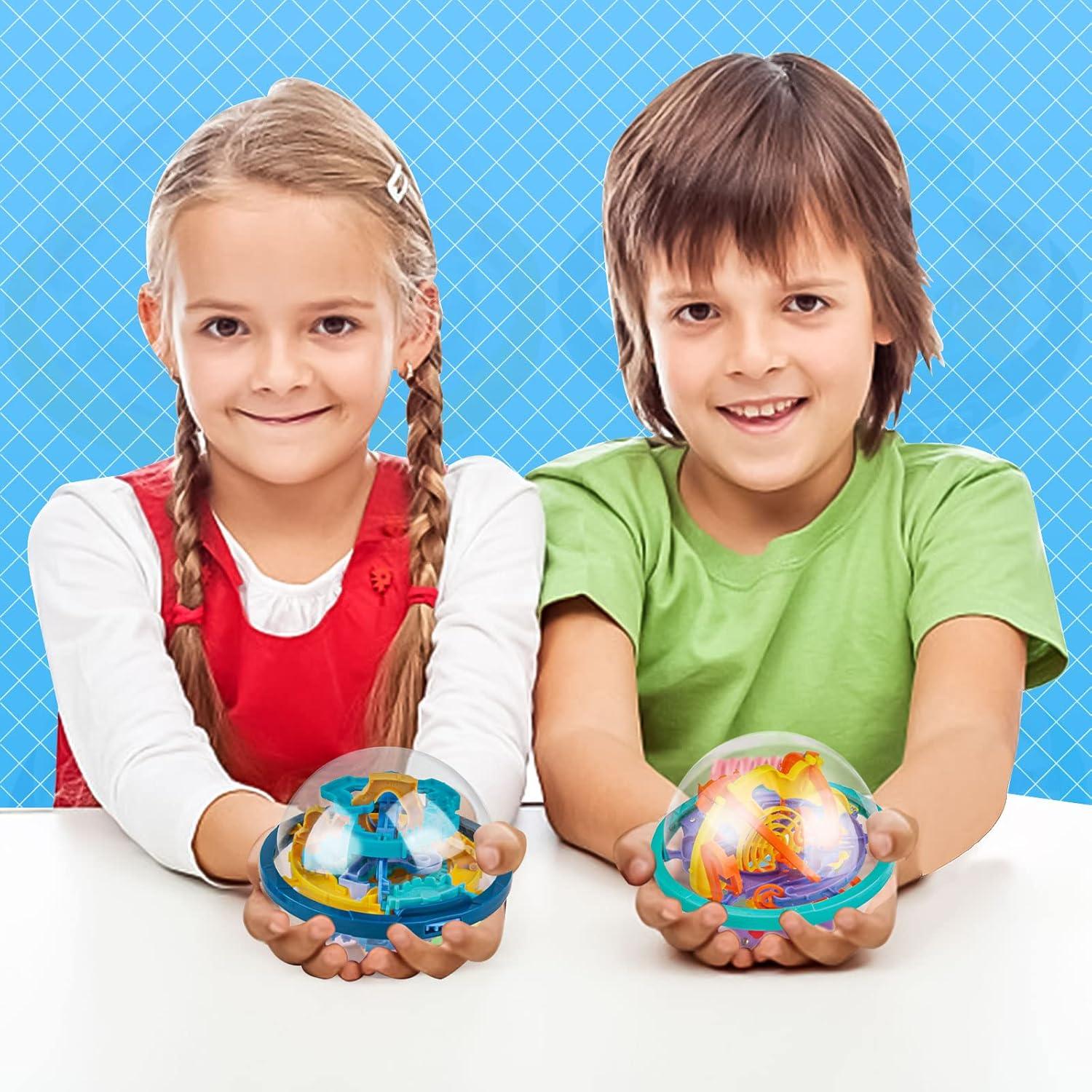 Paquete de 4 Pelotas de Rompecabezas 3D YongnKids - Juguetes Antiestrés