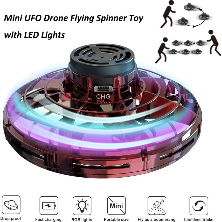 Mini Drone Volador GoolRC Spinner LED 100mAh para Niños 8+