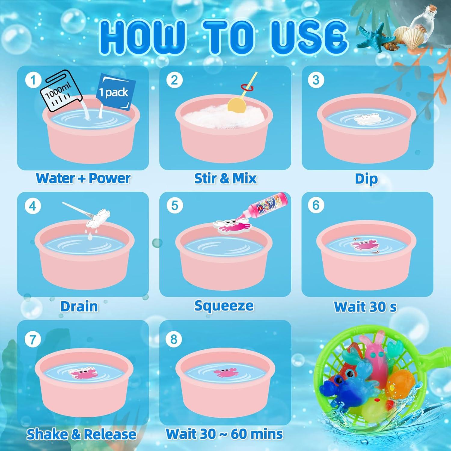 Kit de Juguete de Elfo de Agua Mágico QANIY - 14 Geles y 12 Moldes