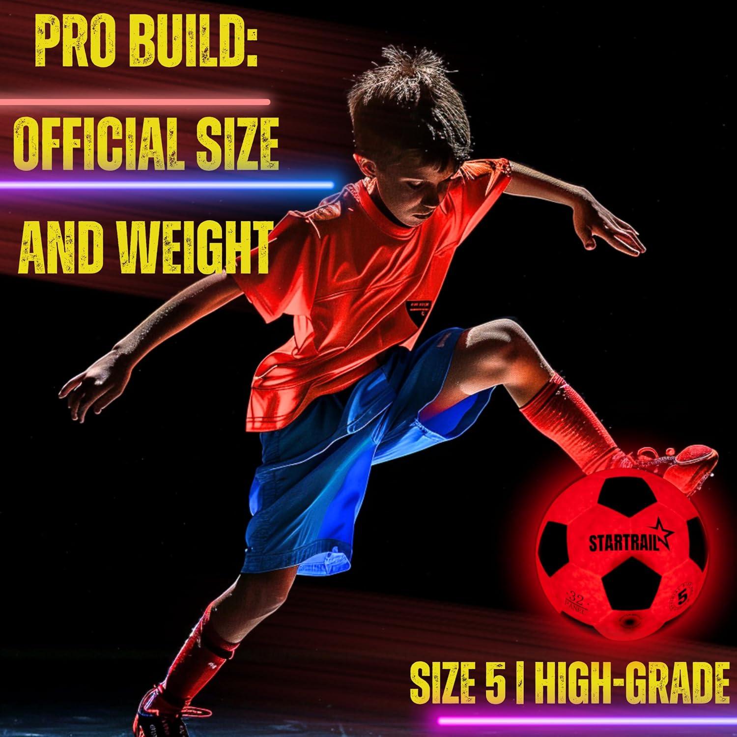 Pelota de Fútbol Iluminada TOMLEON LED-SOCCER Naranja 21.6cm