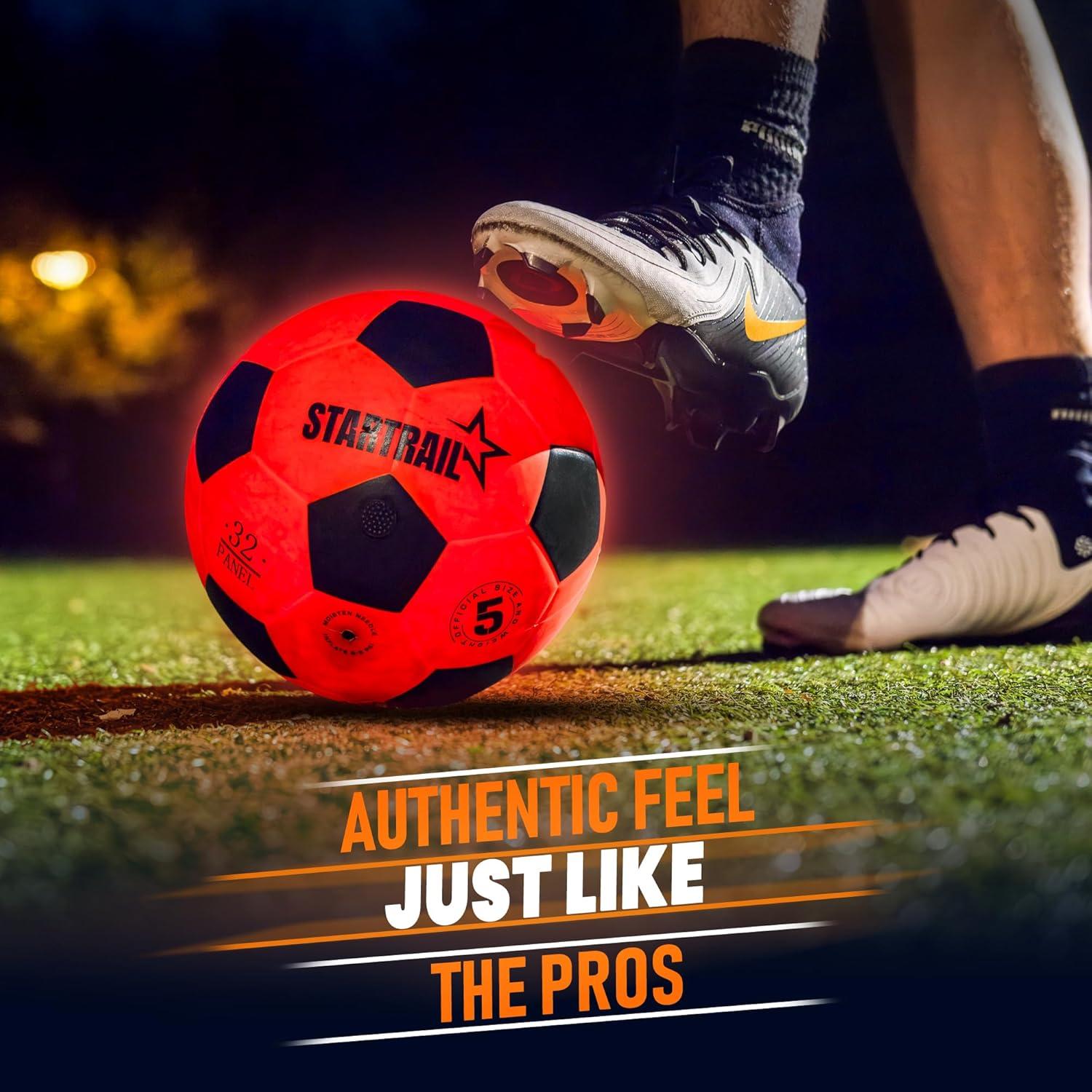 Pelota de Fútbol Iluminada TOMLEON LED-SOCCER Naranja 21.6cm