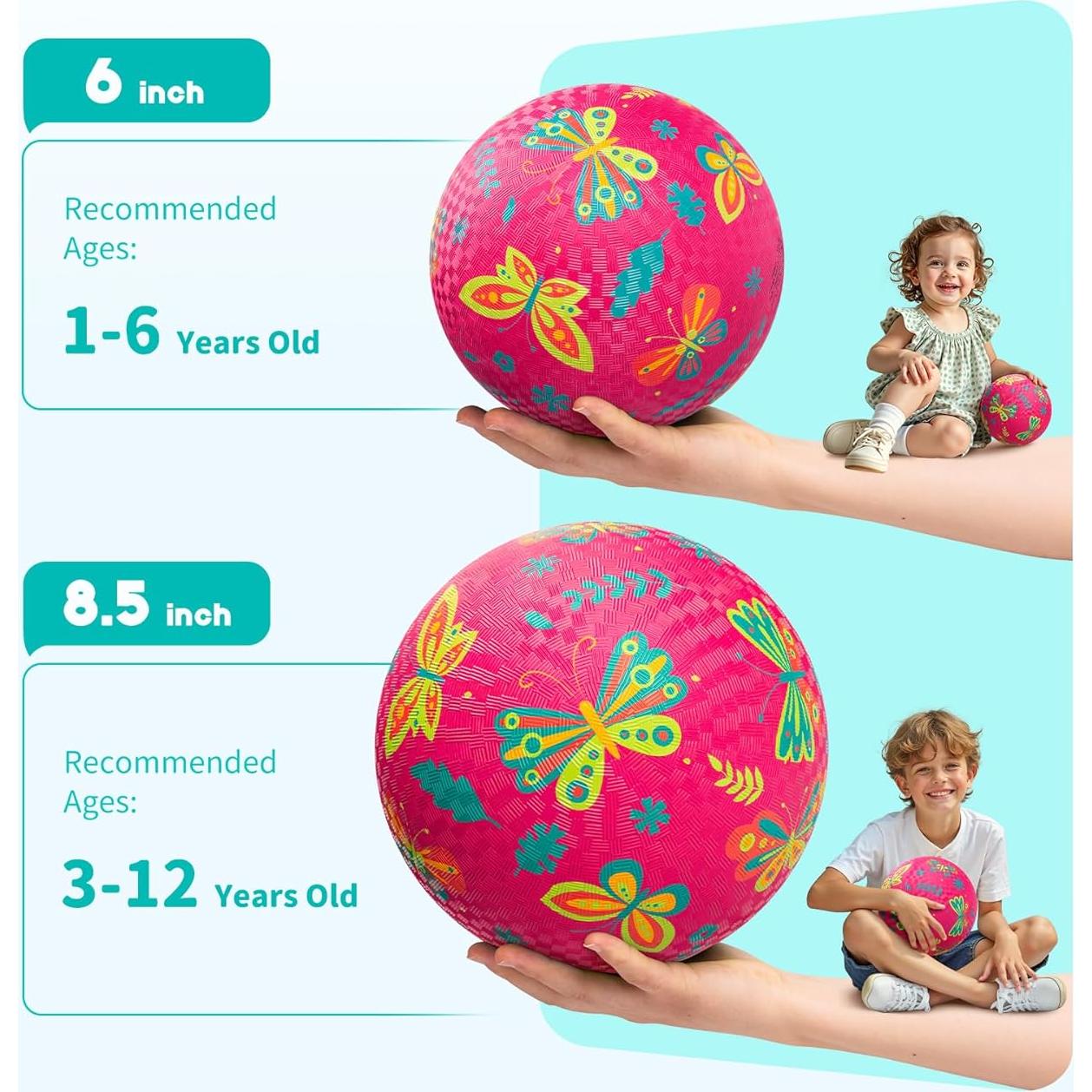 ZOOJOY Paquete de 2 Pelotas de Juego 21.6 cm para Niños