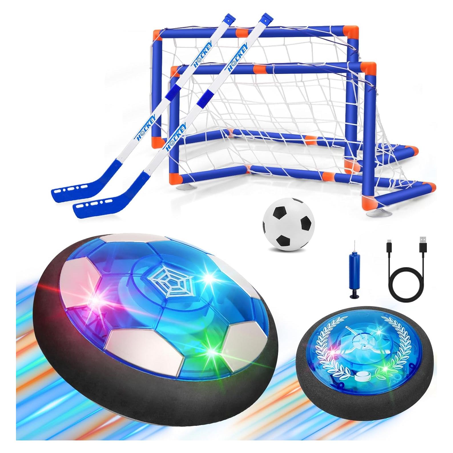 Juego de fútbol y hockey flotante 3 en 1 Nazano con luces LED