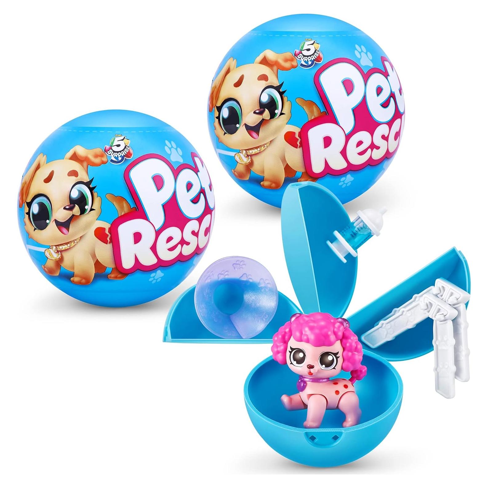 5 Sorpresa Rescate de Mascotas ZURU - 2 Paquete de Peluches