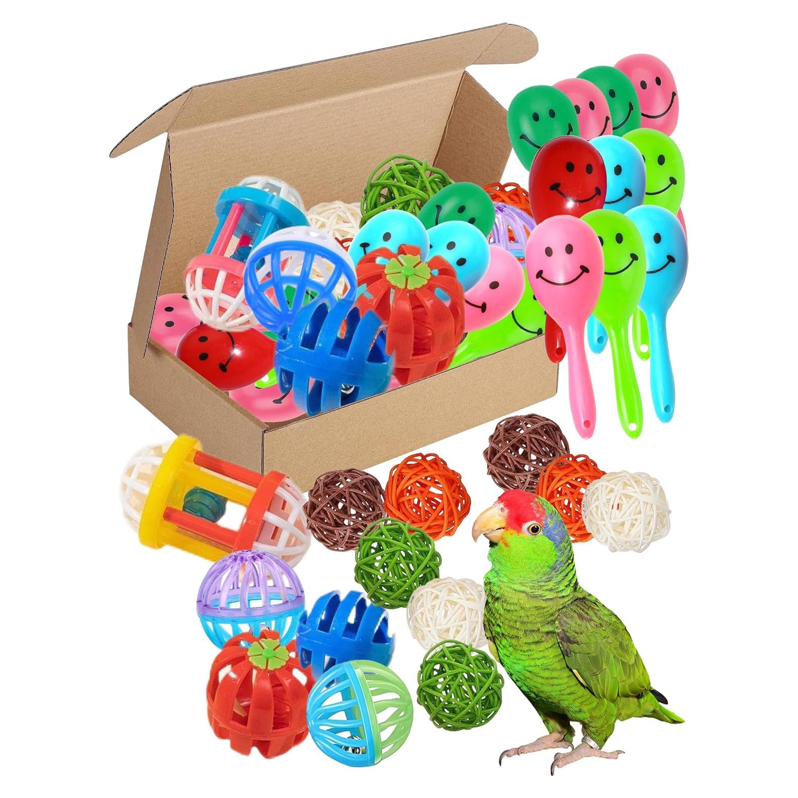 Set de 23 Juguetes para Aves DIYUQISHI - Diversión Segura y Colorida