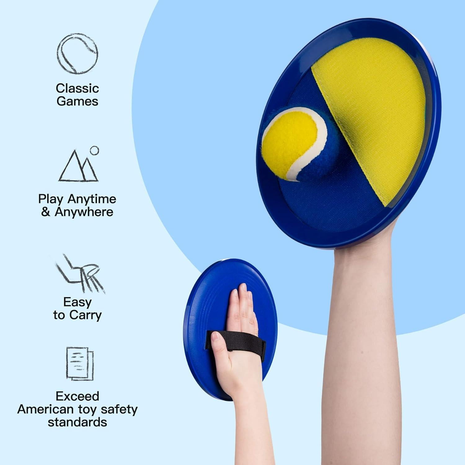 Set de Juego de Pelota Mejorado EVERICH - Palas y Pelotas para Niños