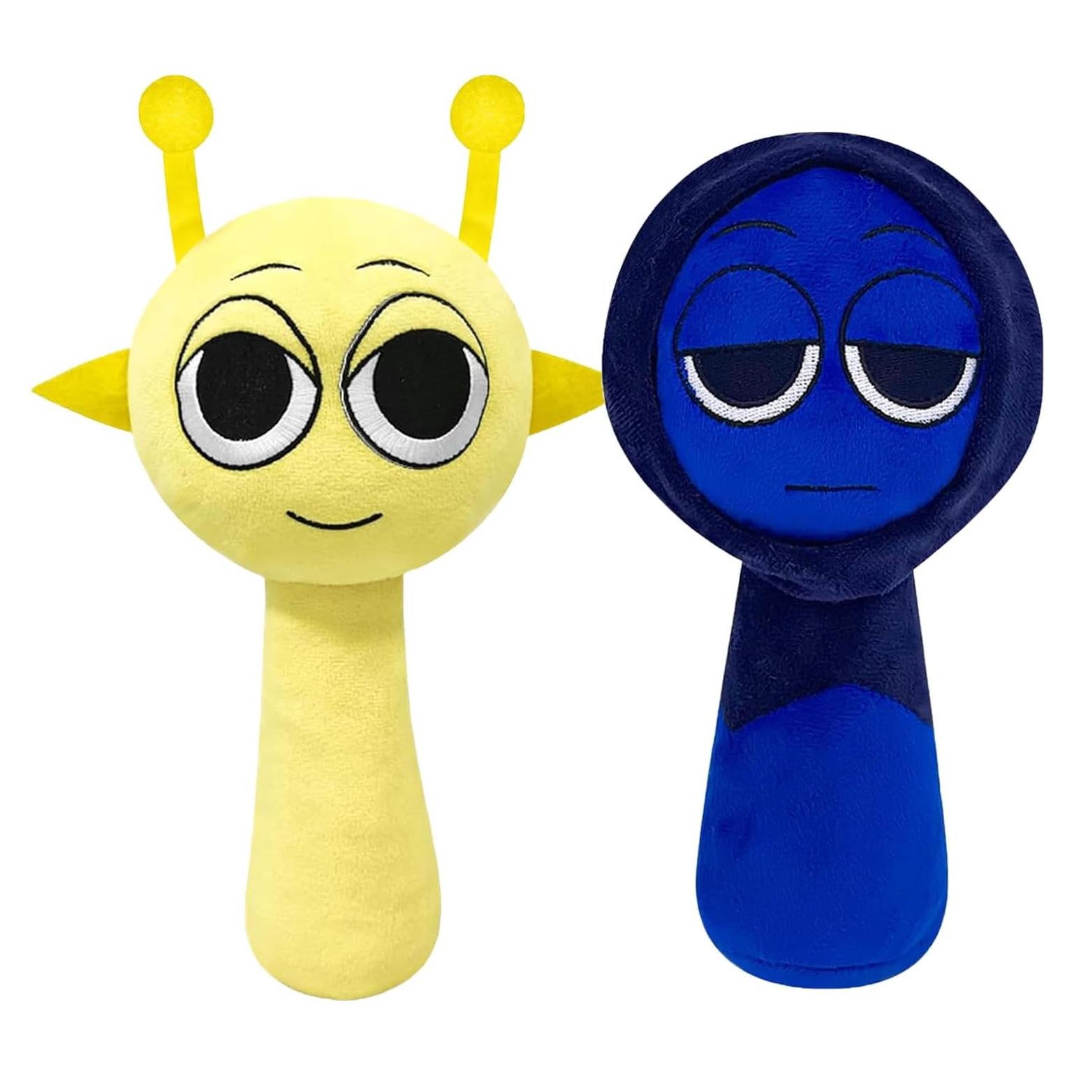 Peluche Sprunki 20 cm Azul y Amarillo - Juguete de Horror