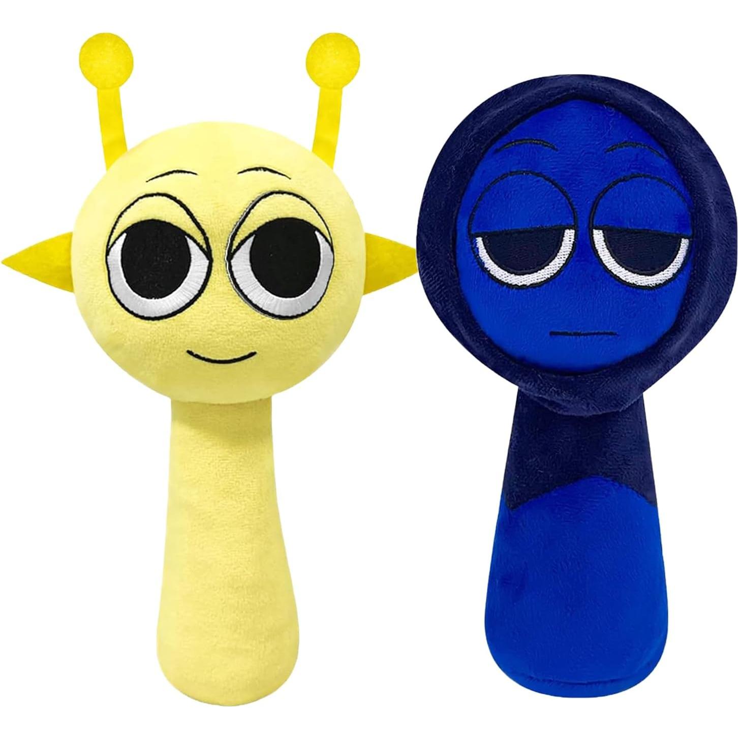 Peluche Sprunki 20 cm Azul y Amarillo - Juguete de Horror
