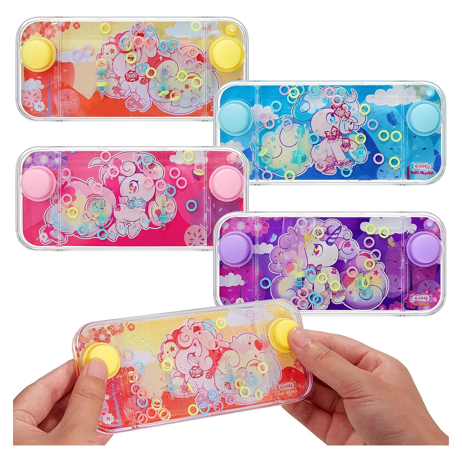 Juegos de Agua Portátiles Chalyna 4 Pcs Patrón Unicornio