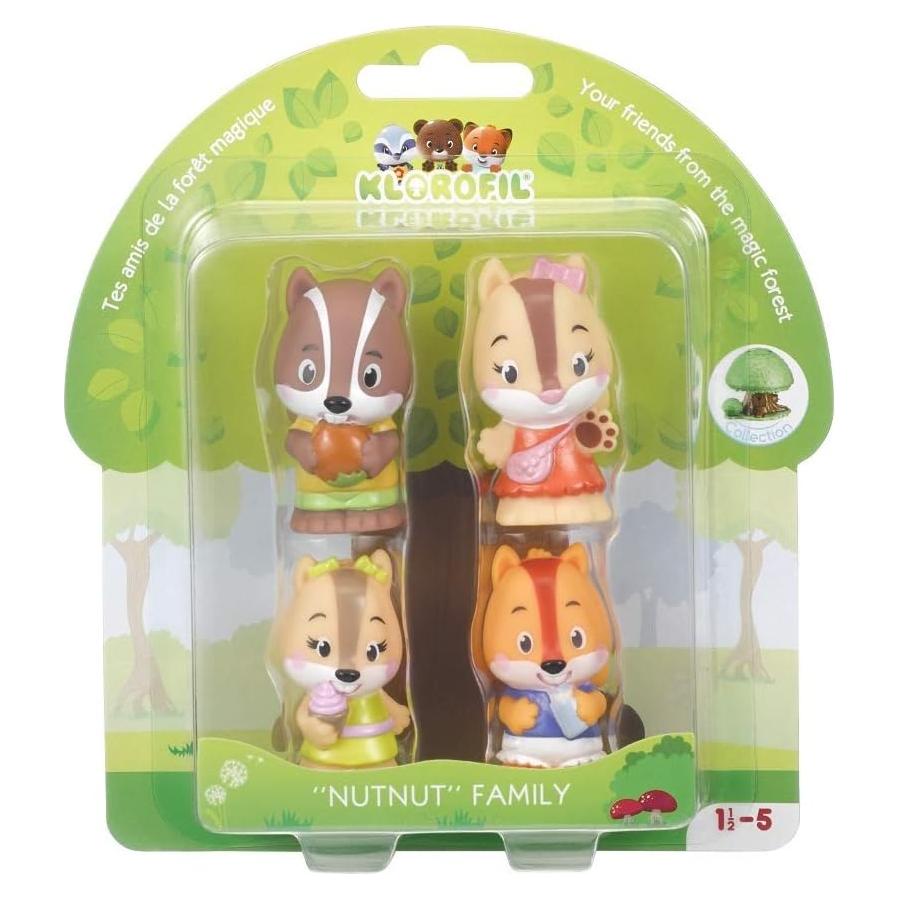 Juego de Figuras de Ardilla Timber Tots - Familia Nutnut - 4 Piezas