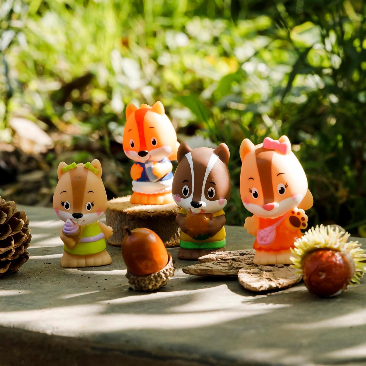 Juego de Figuras de Ardilla Timber Tots - Familia Nutnut - 4 Piezas