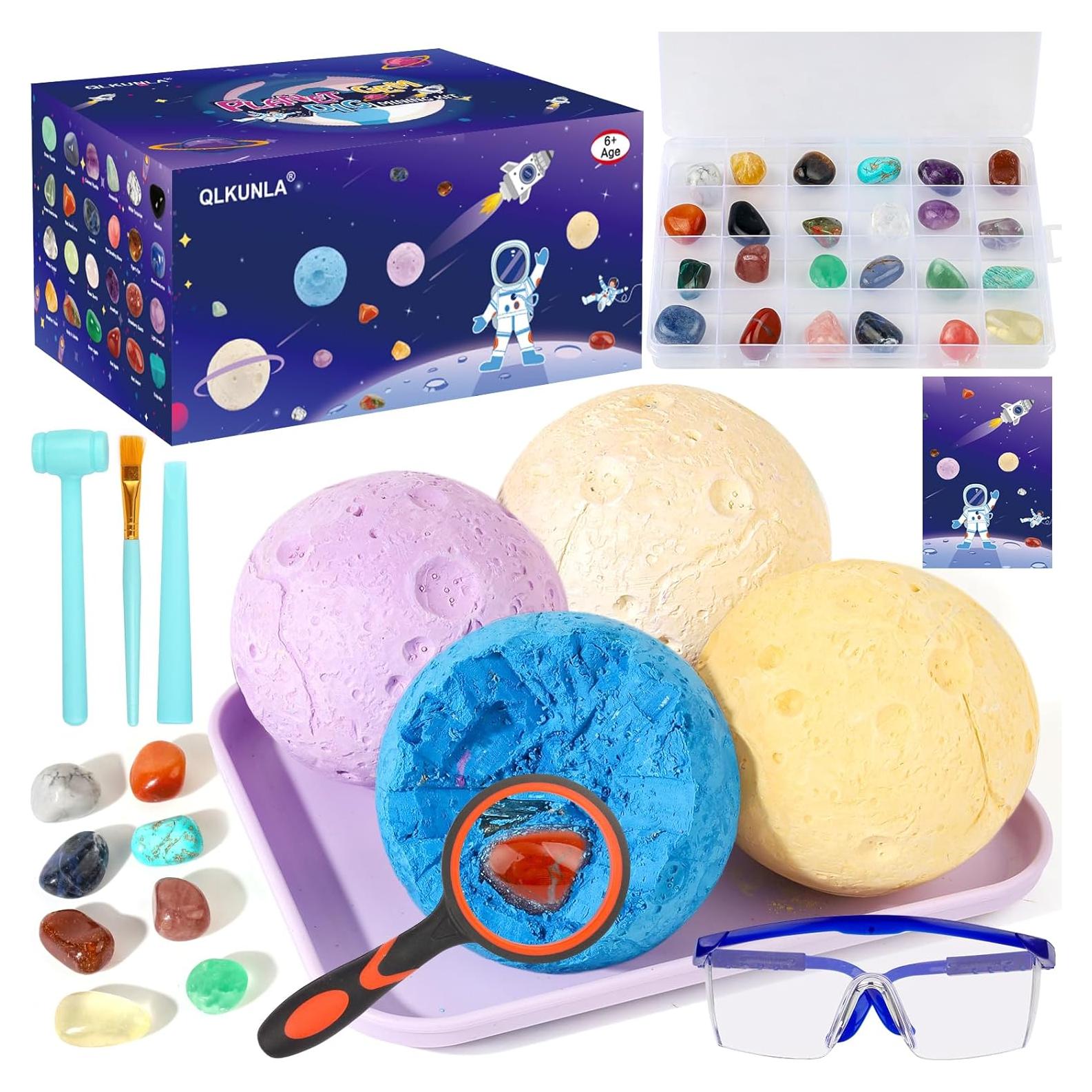 Kit de Excavación de Gemas QLKUNLA - 24 Gemas Reales STEM