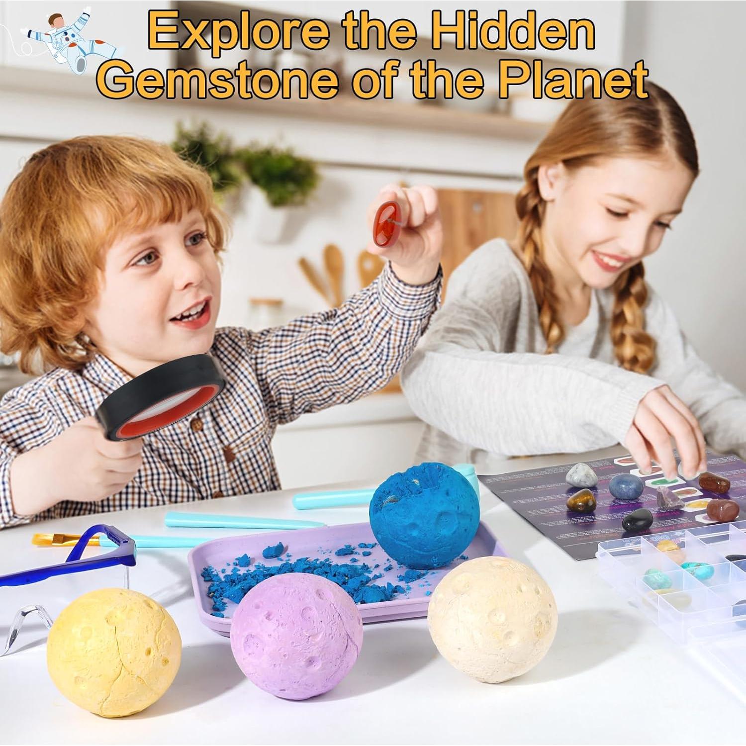 Kit de Excavación de Gemas QLKUNLA - 24 Gemas Reales STEM