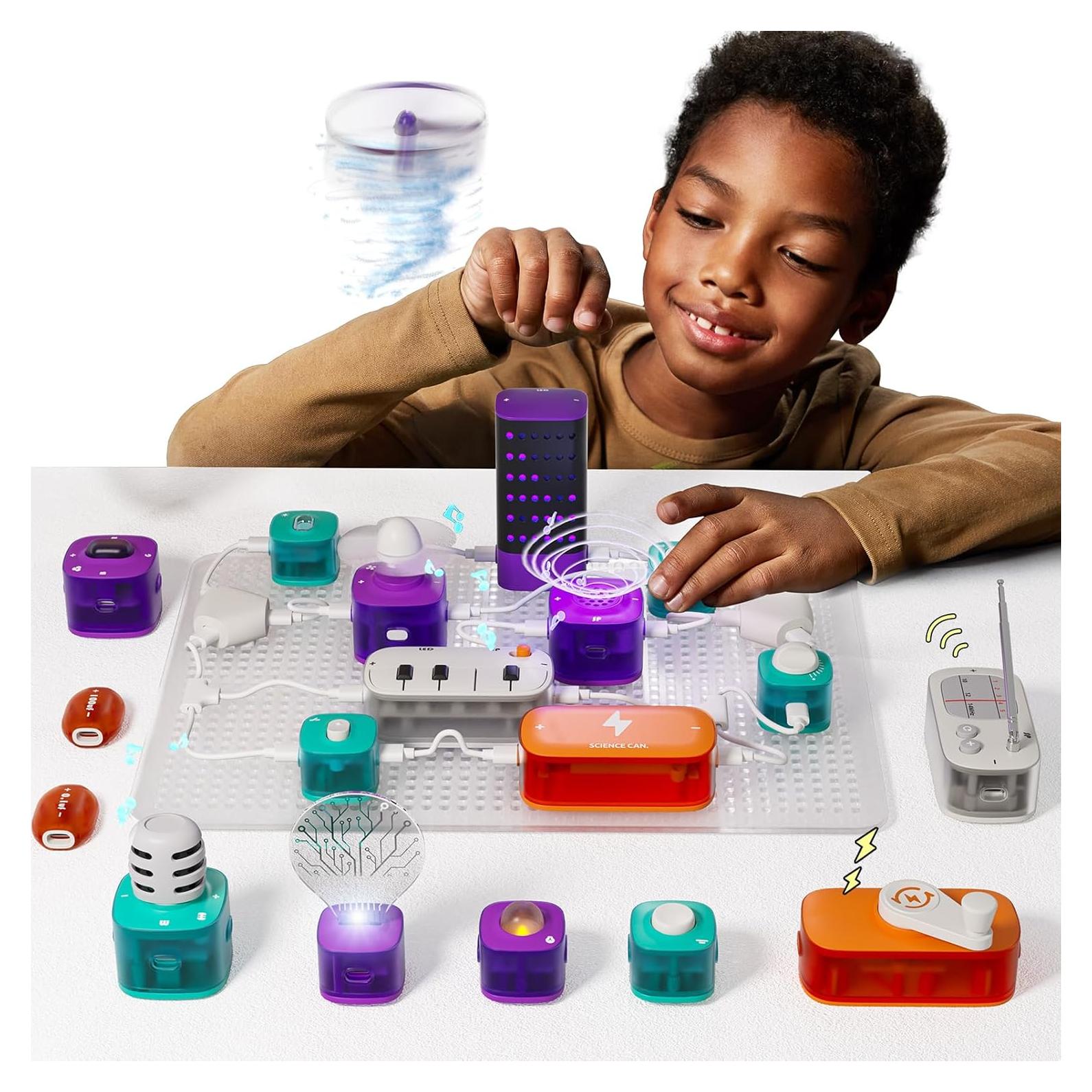Kit de Circuitos Eléctricos Science Can para Niños 80 Experimentos