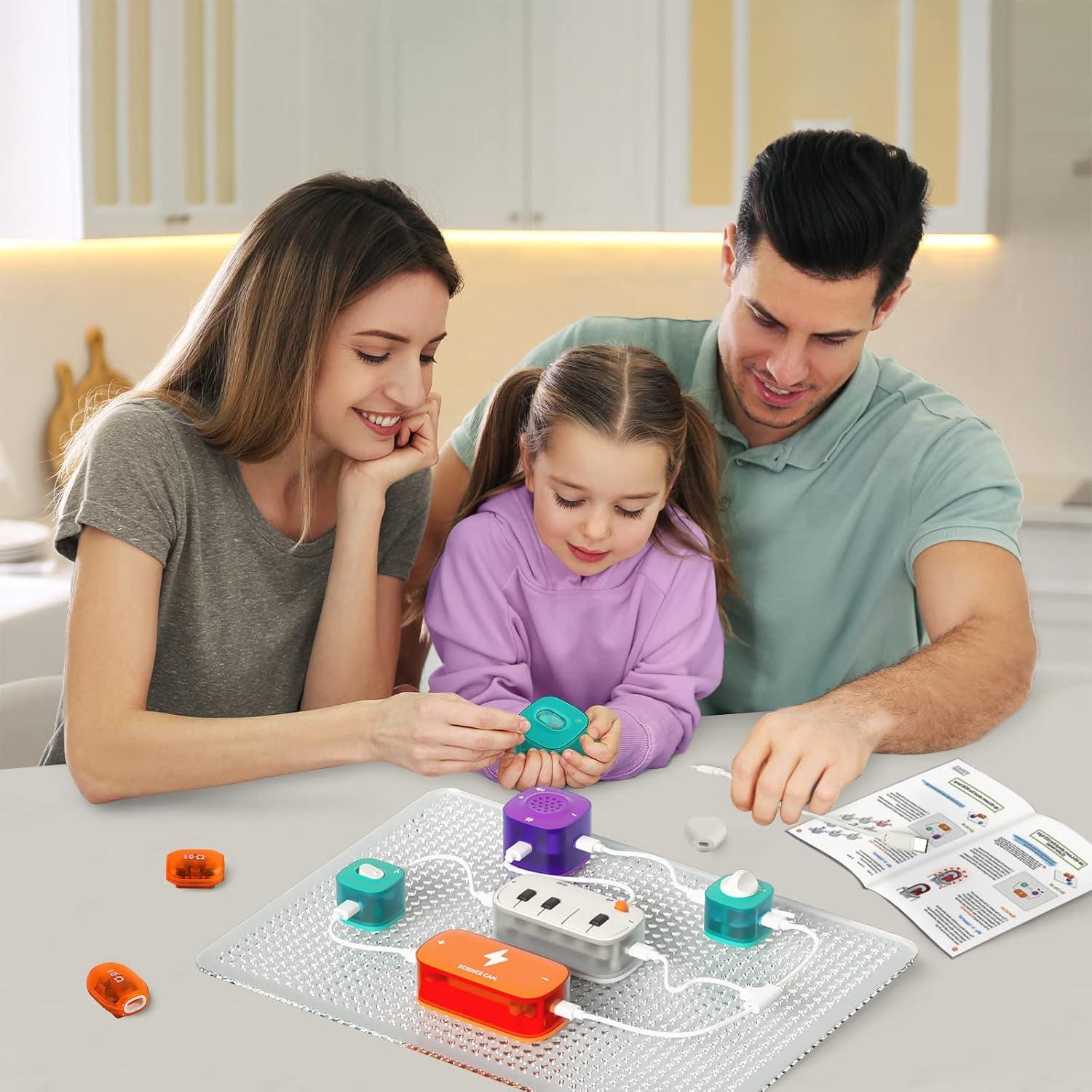 Kit de Circuitos Eléctricos Science Can para Niños 80 Experimentos