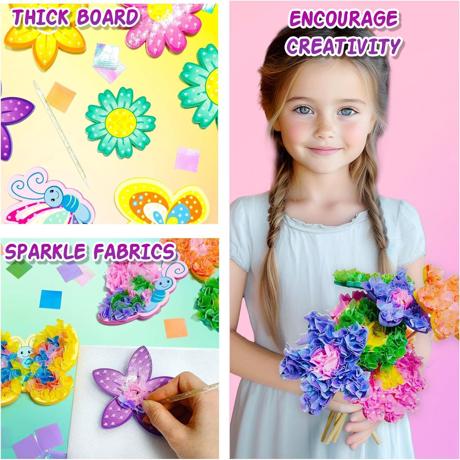 Kit de Manualidades de Flores Poke AGENTLAN para Niños 3-9 Años