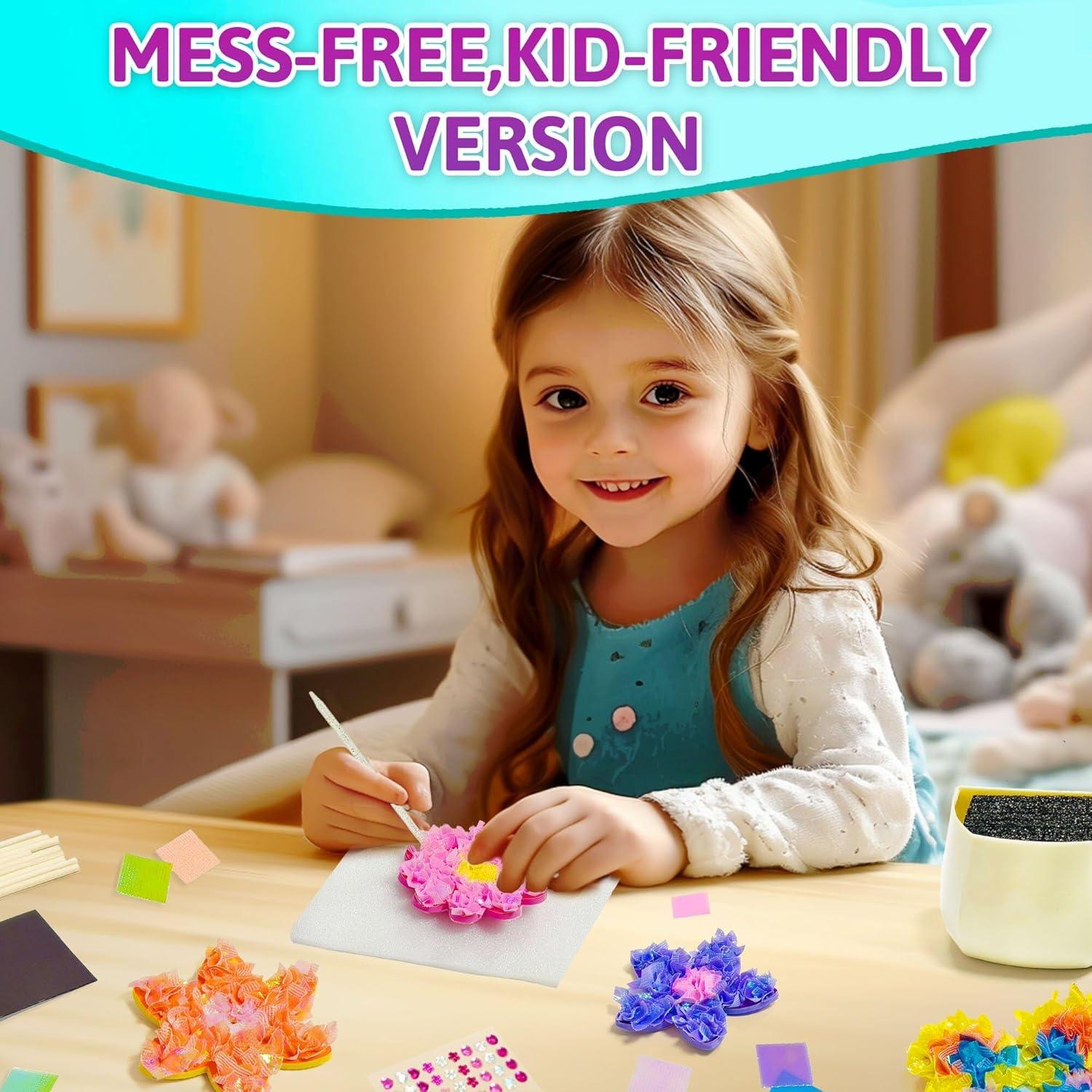 Kit de Manualidades de Flores Poke AGENTLAN para Niños 3-9 Años