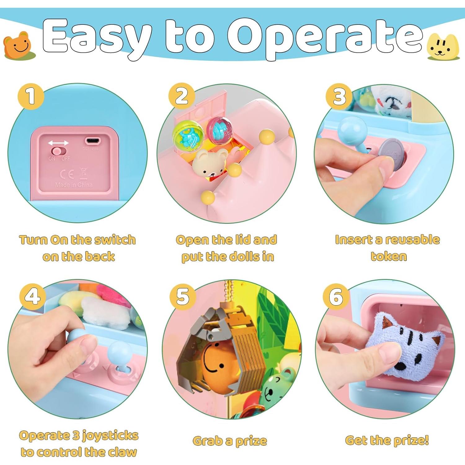 Máquina de Garra Grande Learn2M con Sonido y Luz 42cm