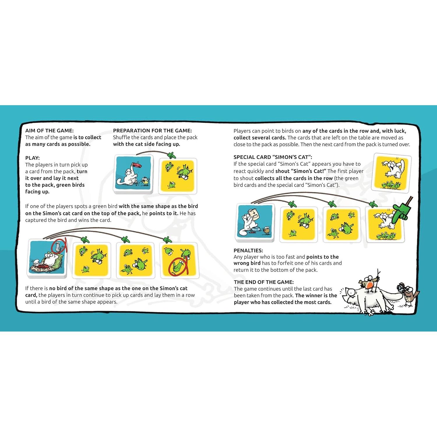 Juego de Cartas Simon's Cat - Cena Fecha - 2 a 8 Jugadores