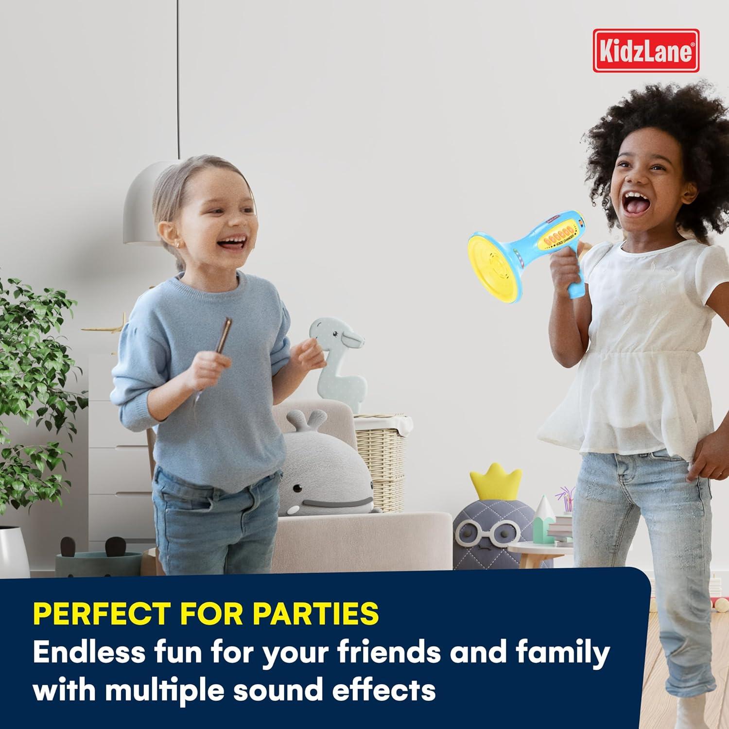 Cambiador de Voz Kidzlane para Niños - Megáfono Azul con 5 Efectos