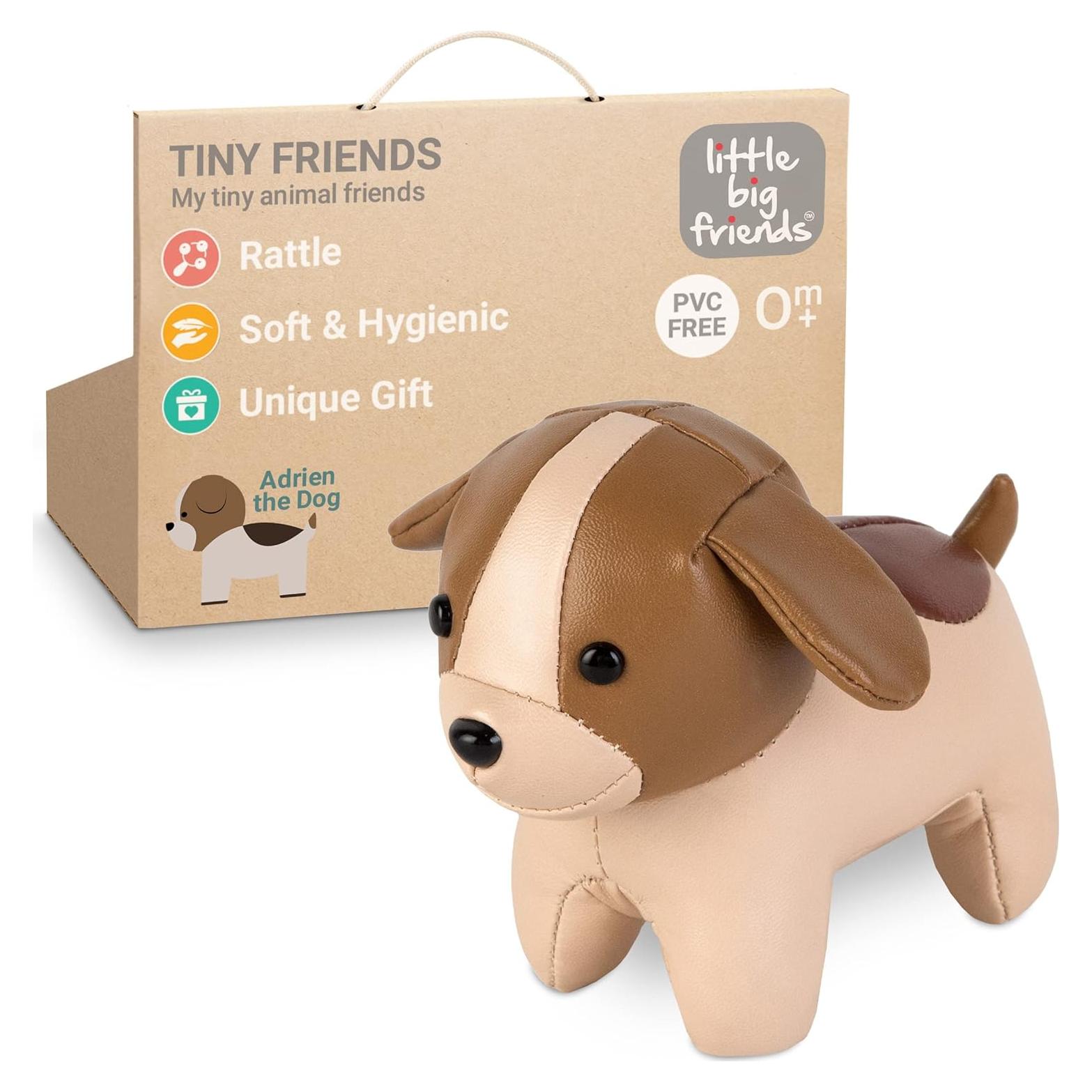 Sonajero Suave Pequeños Grandes Amigos Adrien El Perro 9x14cm