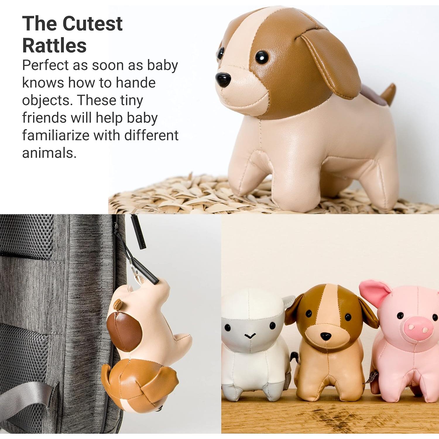 Sonajero Suave Pequeños Grandes Amigos Adrien El Perro 9x14cm