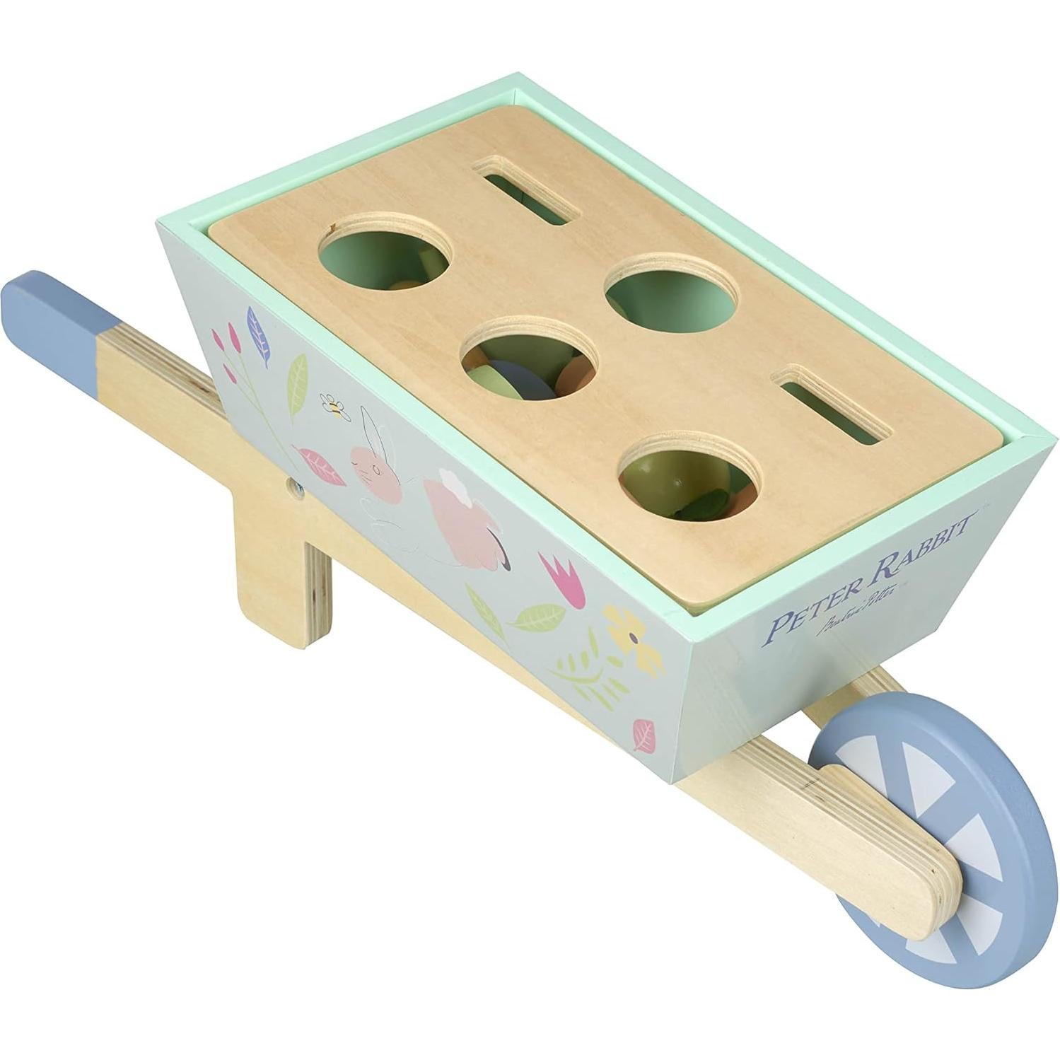 Carretilla de Madera Peter Rabbit con Accesorios de Jardín