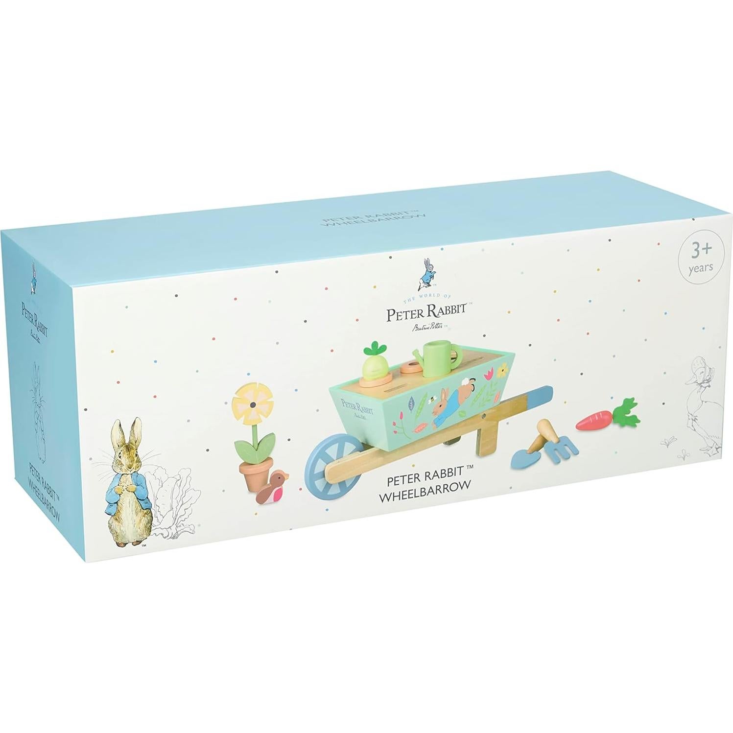 Carretilla de Madera Peter Rabbit con Accesorios de Jardín