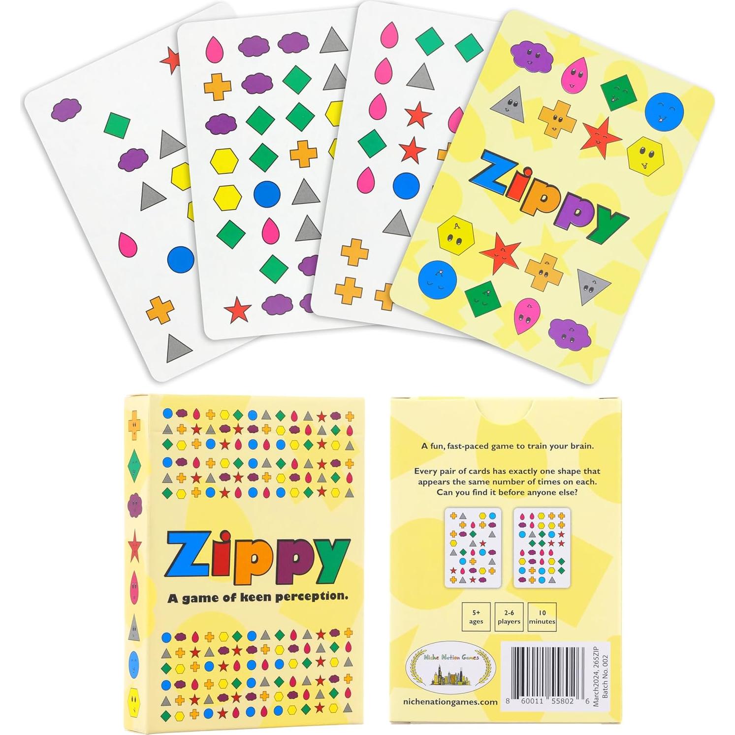 Juego de Cartas Zippy - Niche Nation Games - 5+ Años