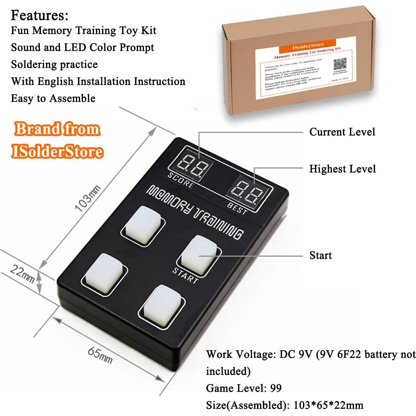 Kit de Soldadura Electrónica DIY Dingdong A563 - Juego de Memoria