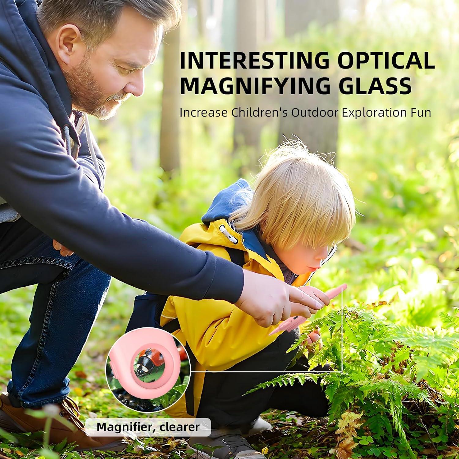 Microscopio Digital para Niños Leersi Jet Rosa 500X 8 LED